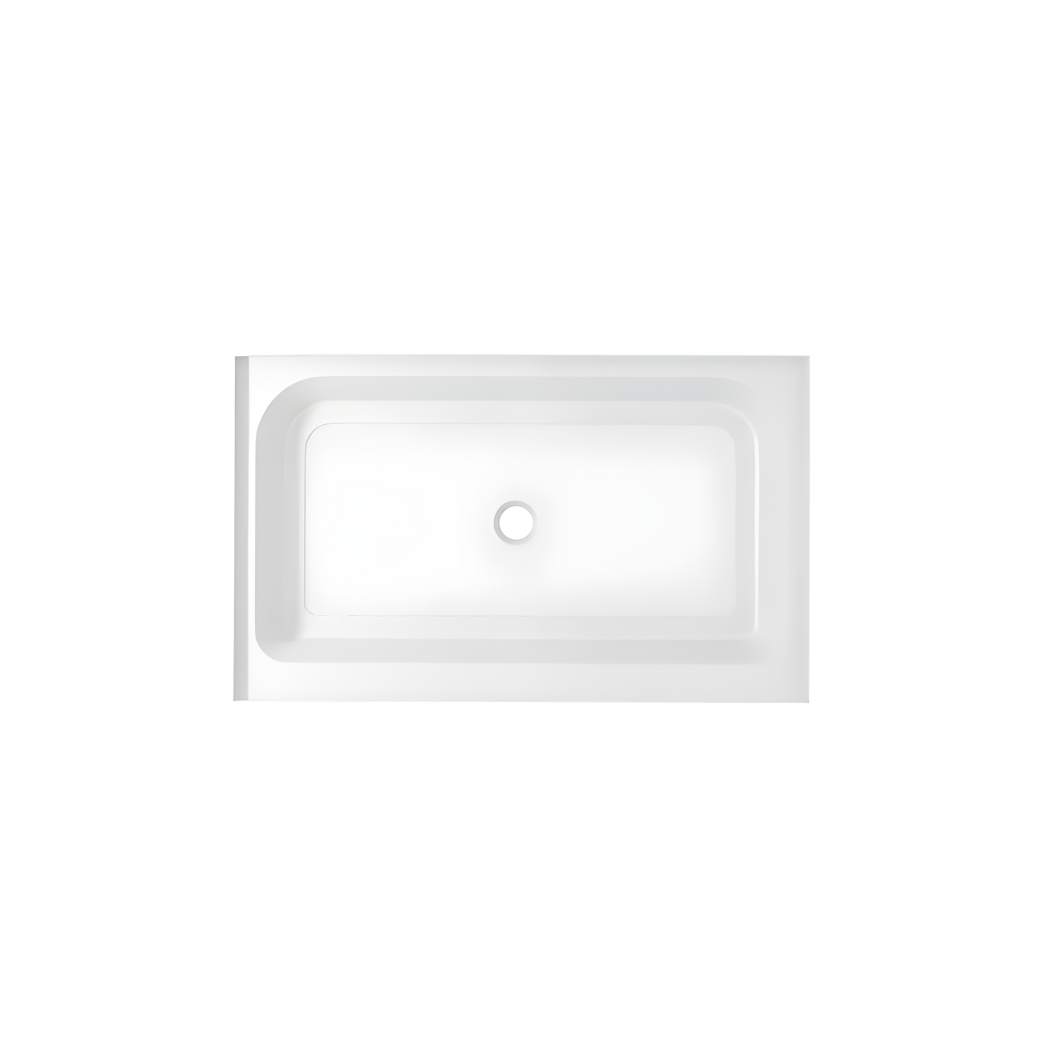 Glossy White 48x32 Acrylic Single Threshold Shower Base