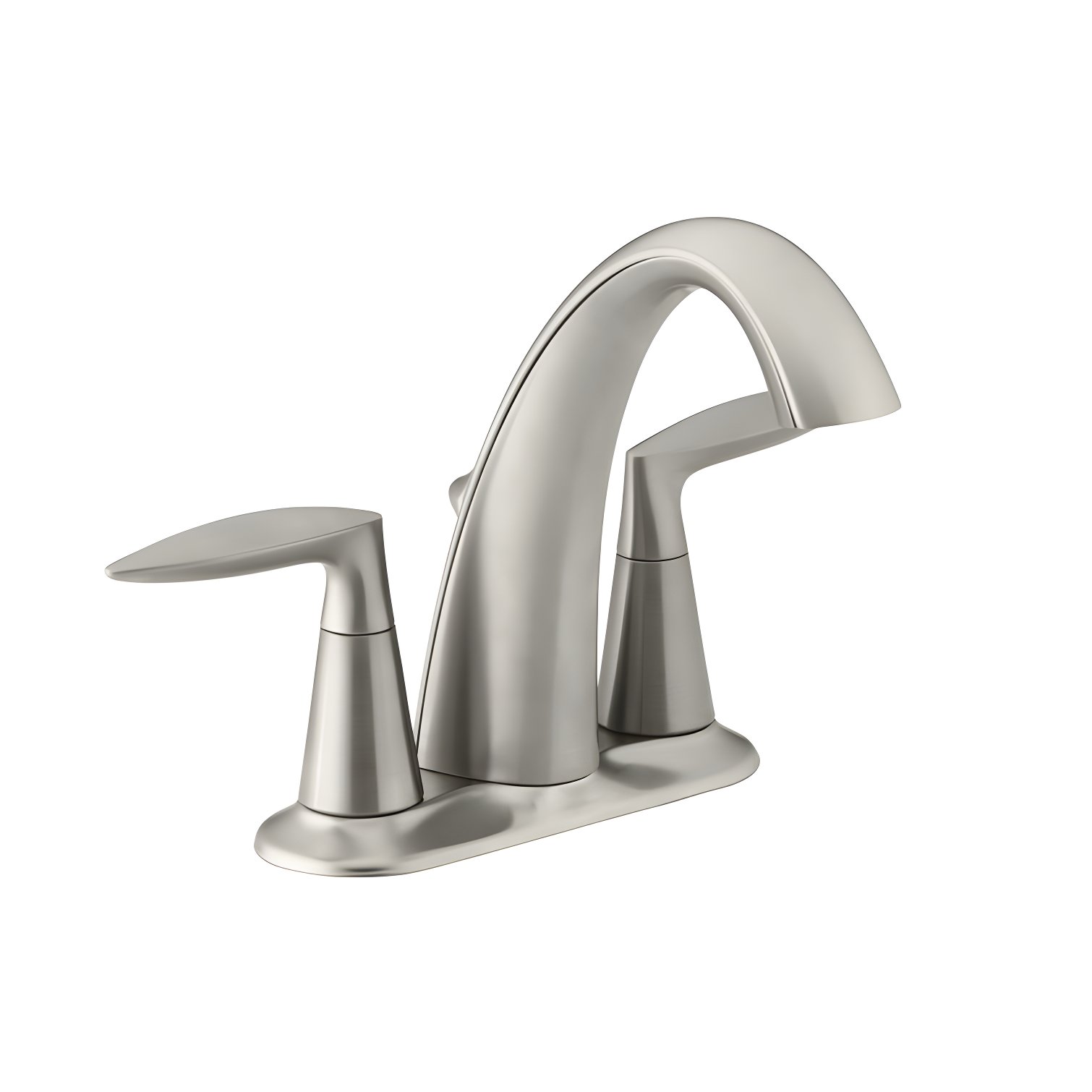 Alteo Brushed Nickel Double Handle 4" Centerset Bathroom Faucet