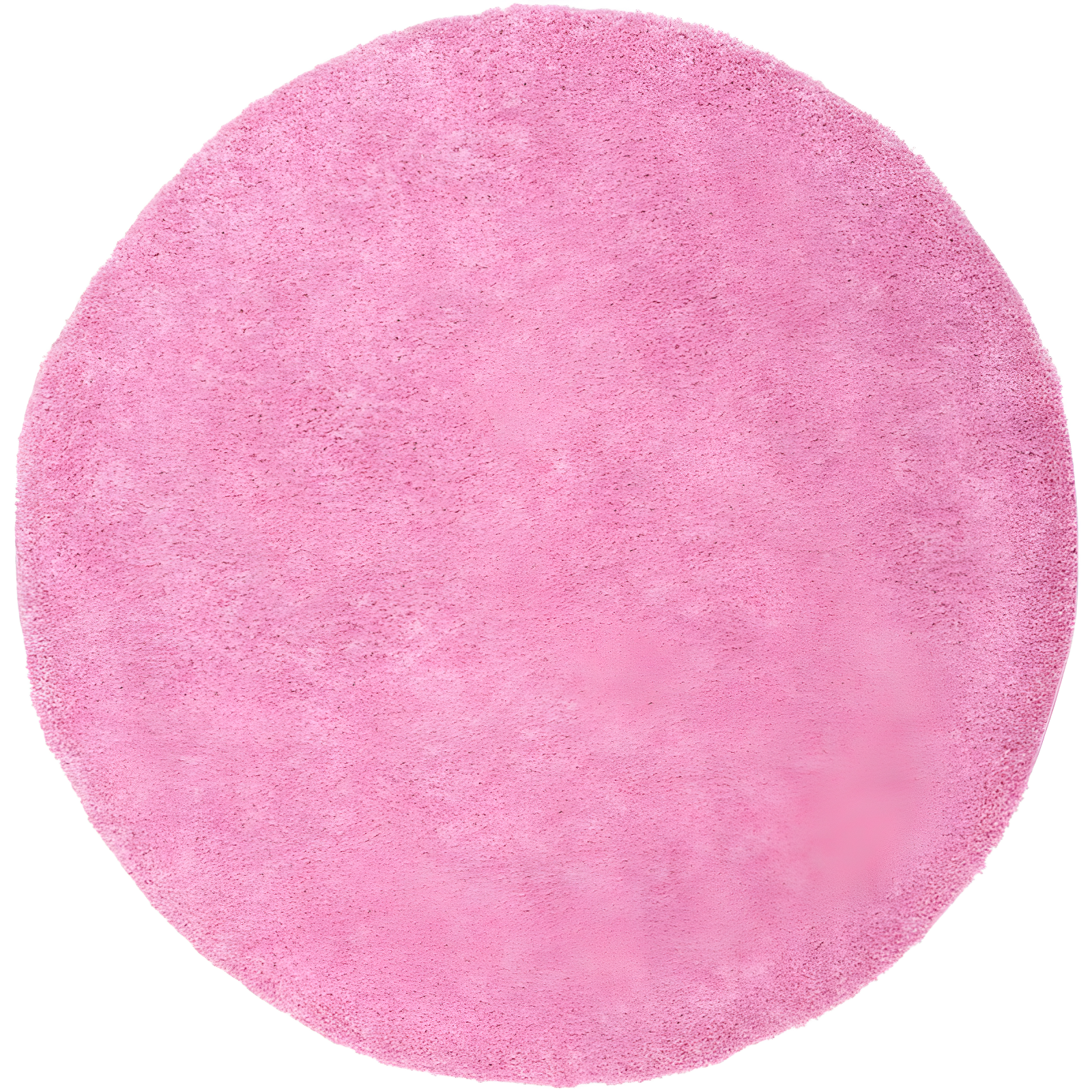 August Pink Round Shag Synthetic Area Rug