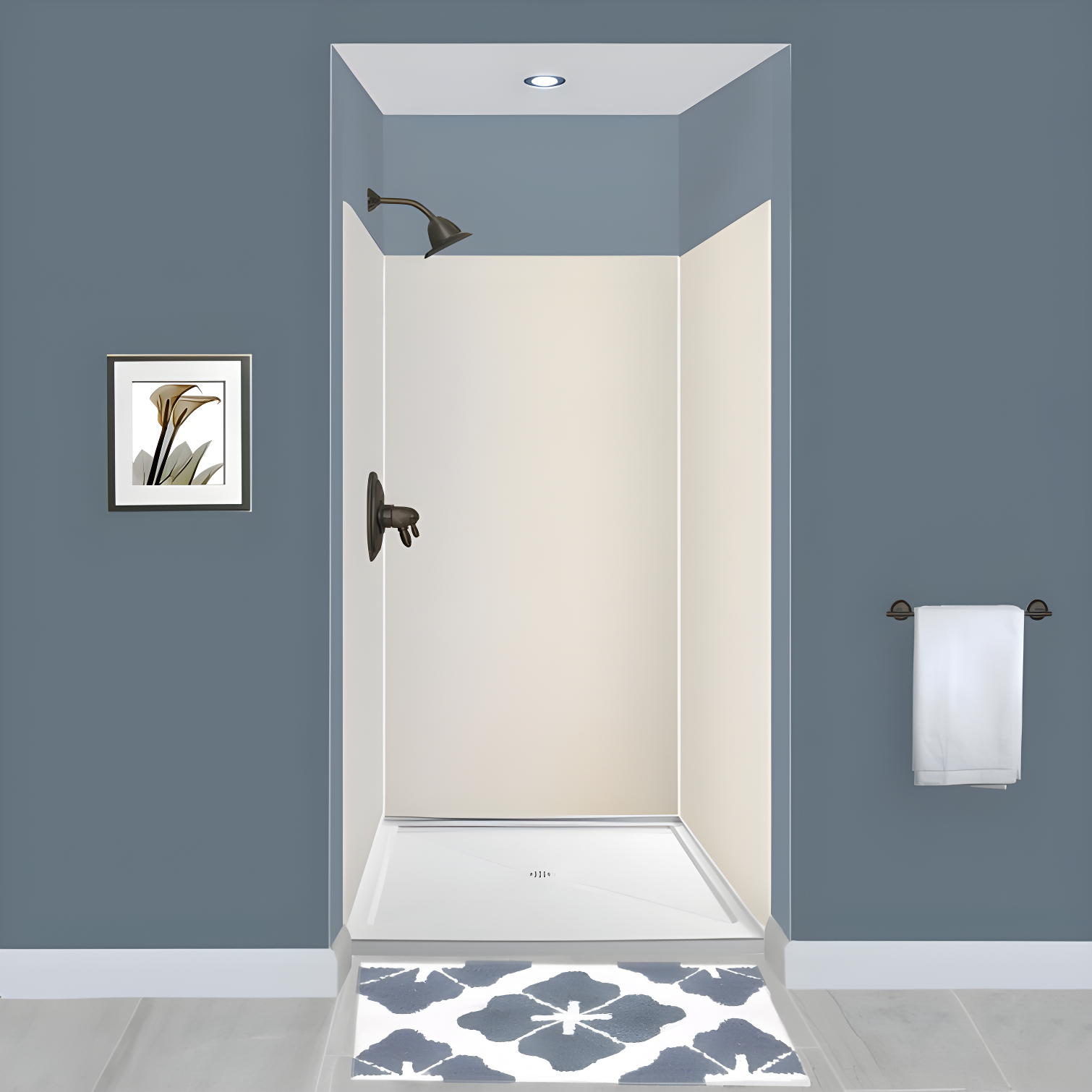 Cameo Composite 3-Panel Shower Wall Kit, 36" x 36" x 72"