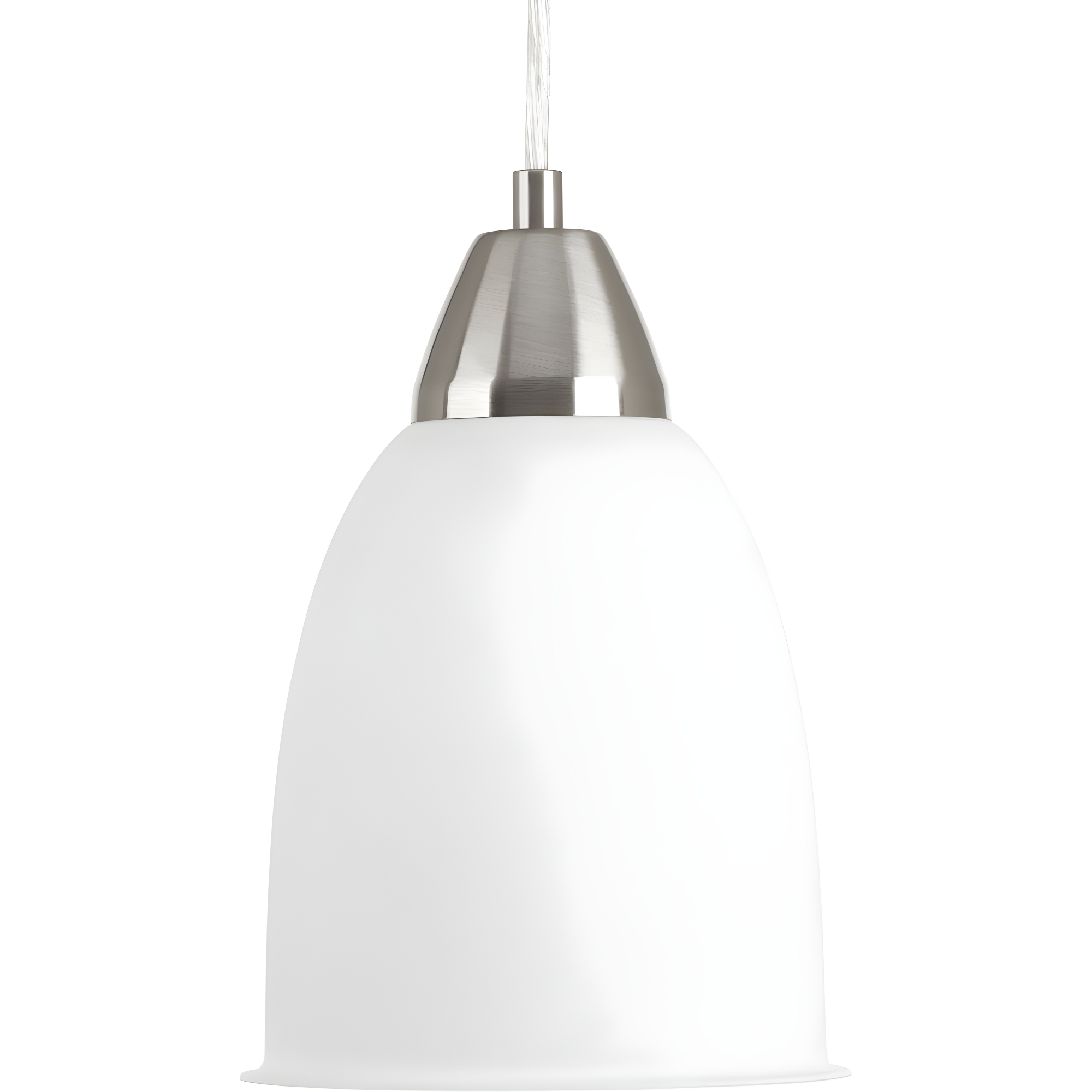 Brushed Nickel LED Mini Pendant with Frosted Glass Shade