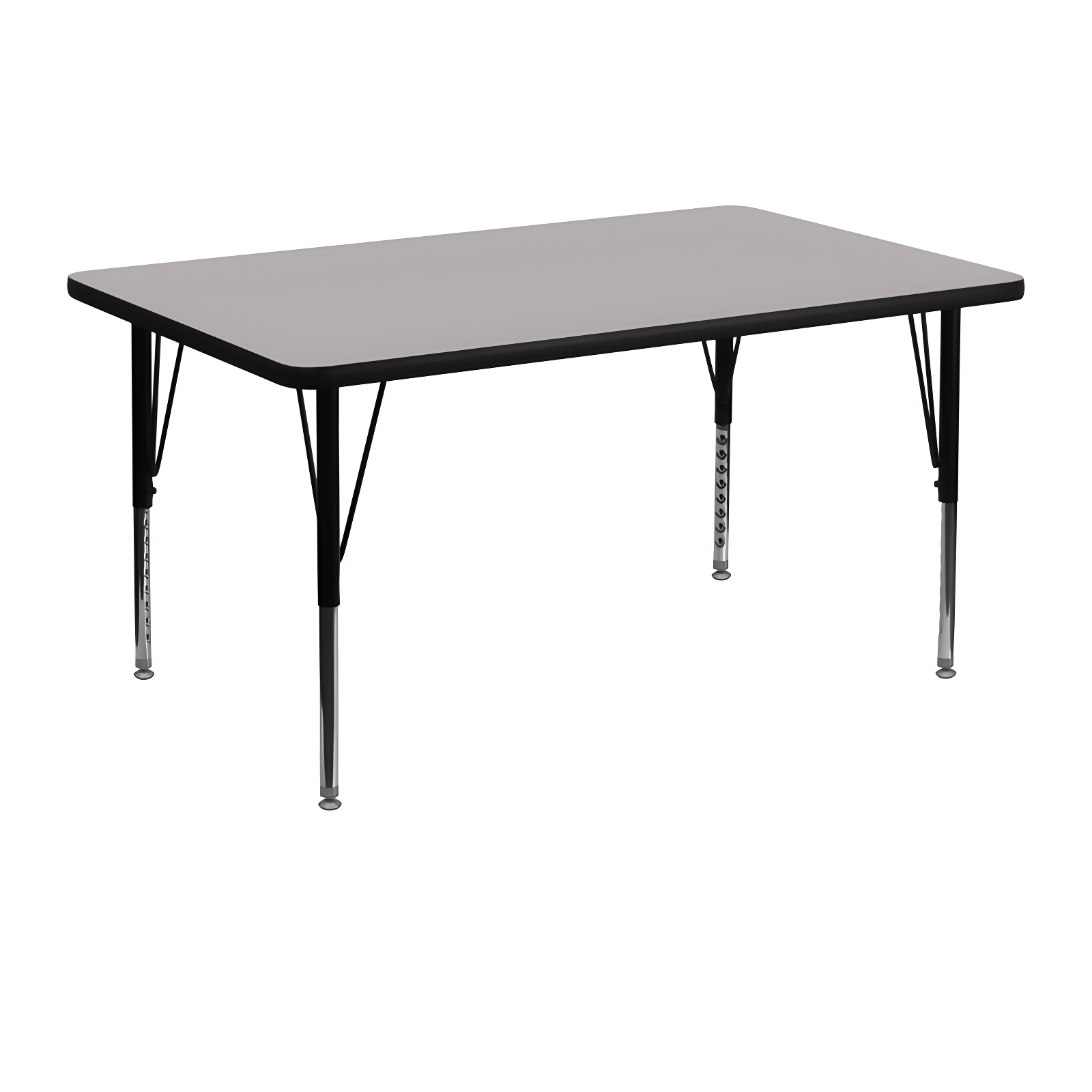 Gray Adjustable Height Rectangular Laminate Activity Table