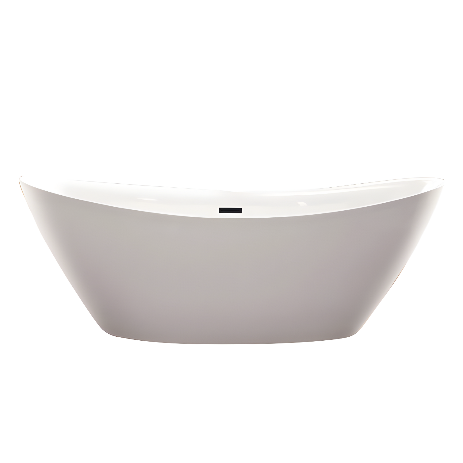 71" White Freestanding Acrylic Soaking Bathtub