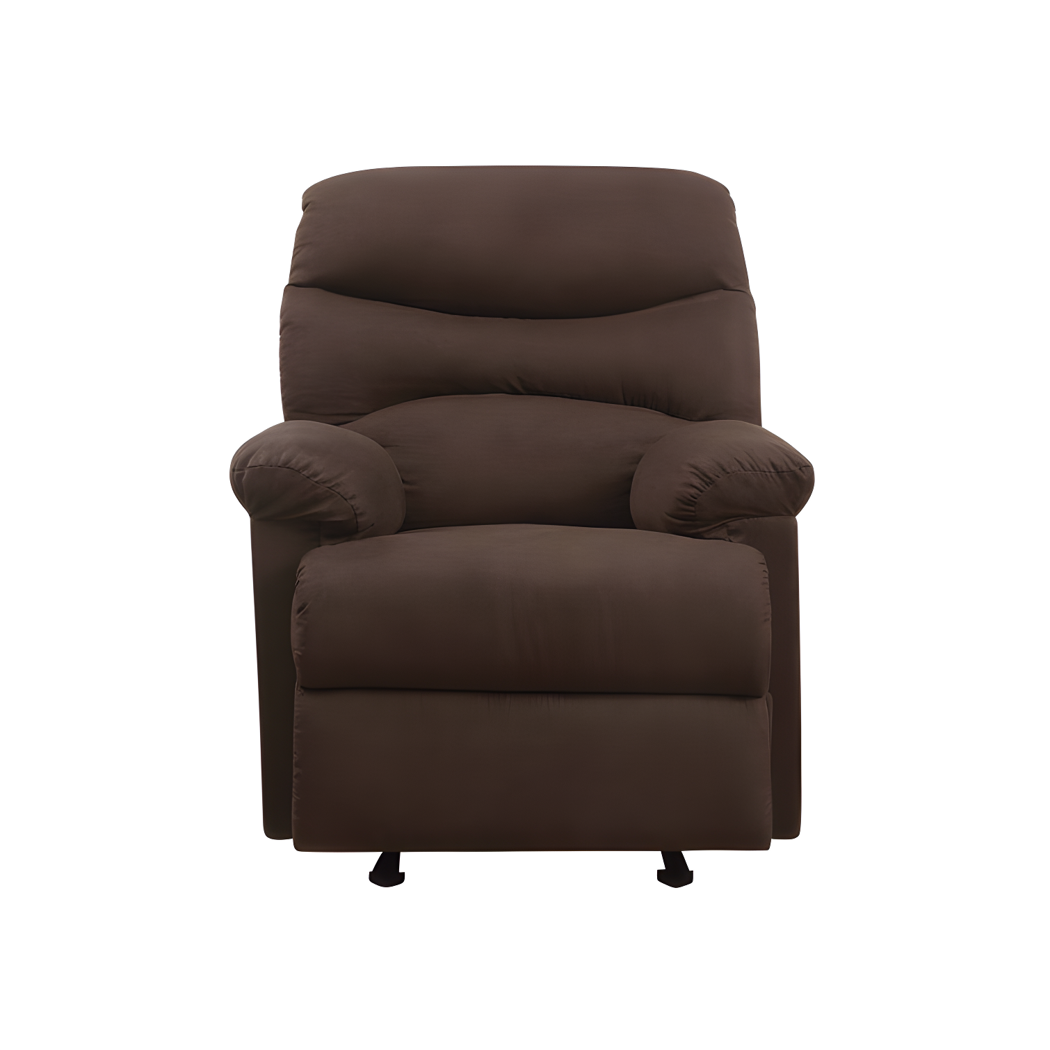 Chocolate Bliss Microfiber Massage Recliner with Manufactured Wood Base