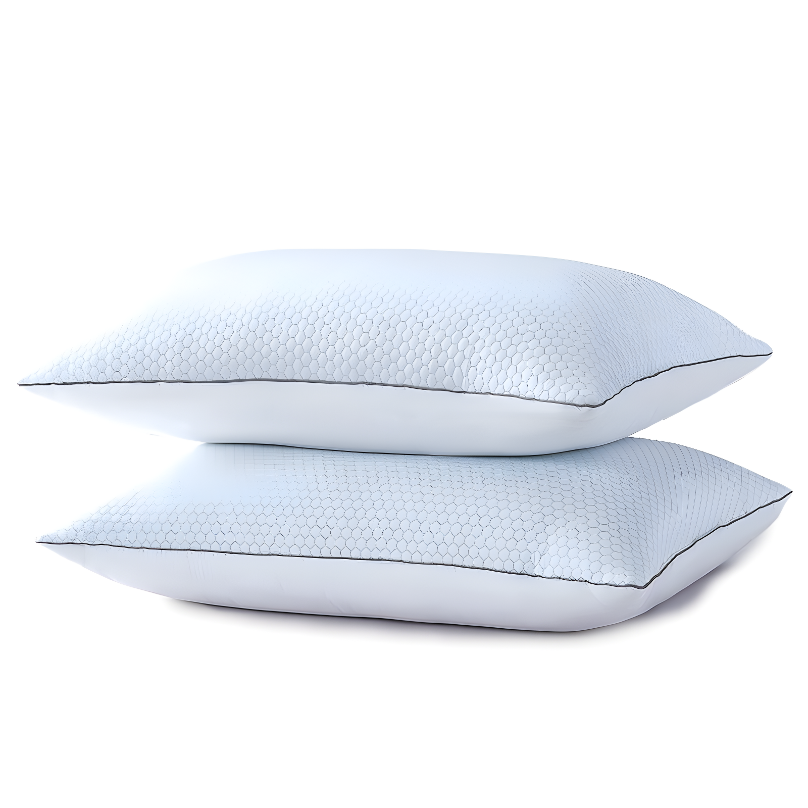 White Goose Feather Medium Density Hypoallergenic Bed Pillow Set