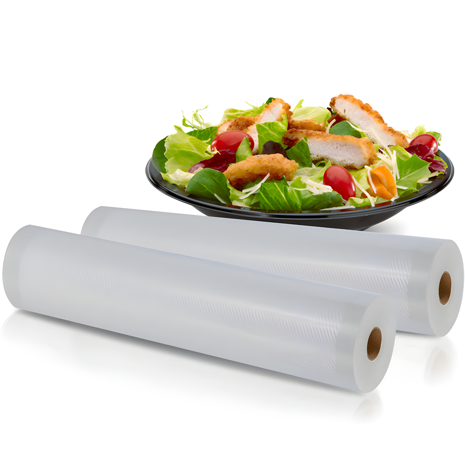 NutriChef 8-inch Clear Food-Grade Vacuum Sealer Bags, 2 Rolls