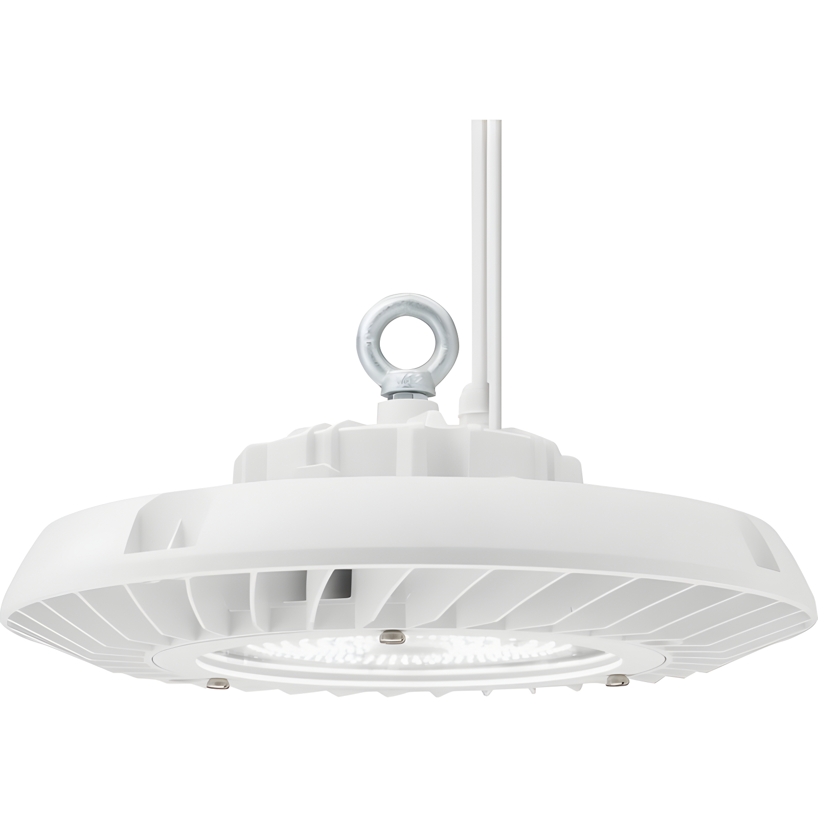 White Aluminum Round LED High Bay Light 15.75"