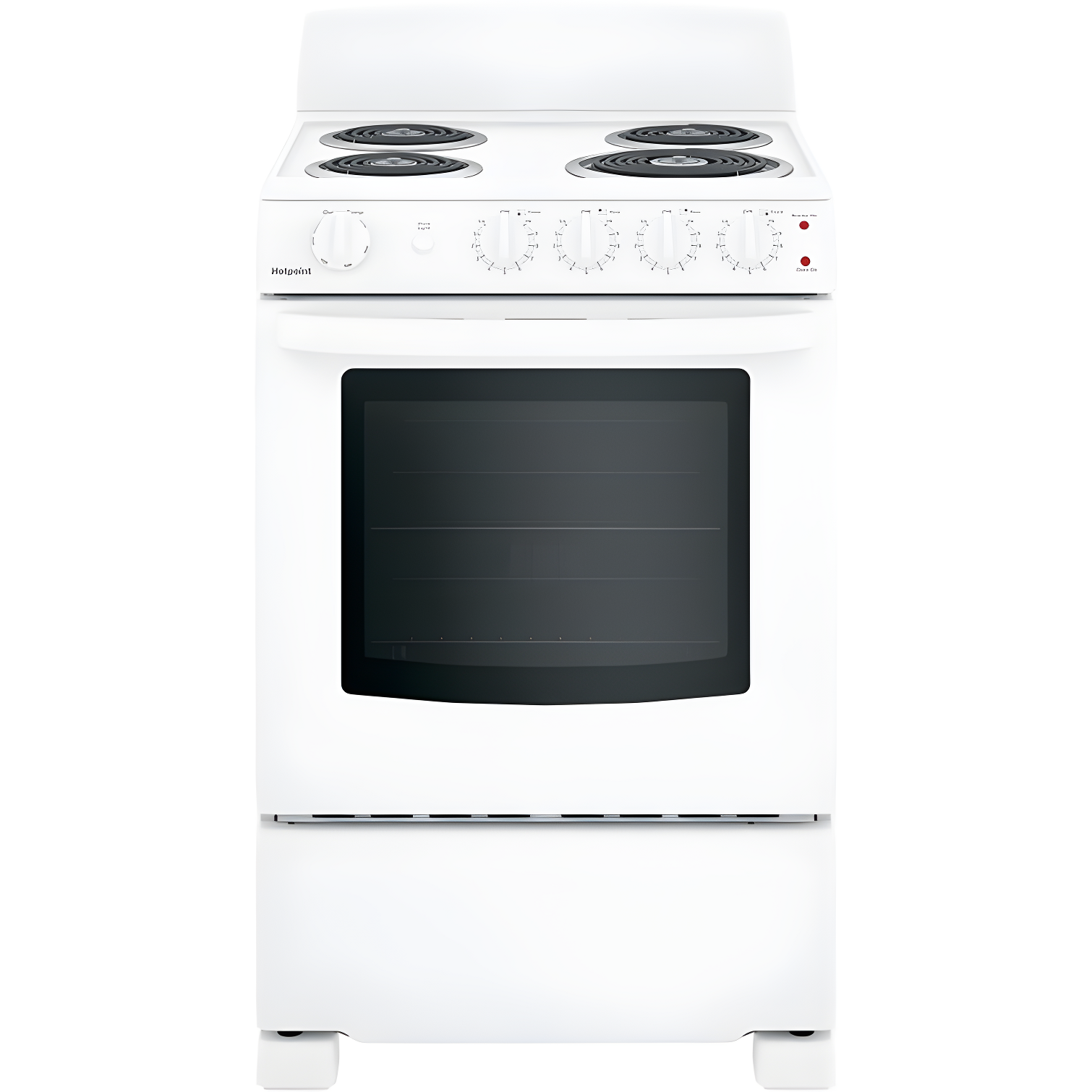 24" White Freestanding Electric Range with Coil Burners