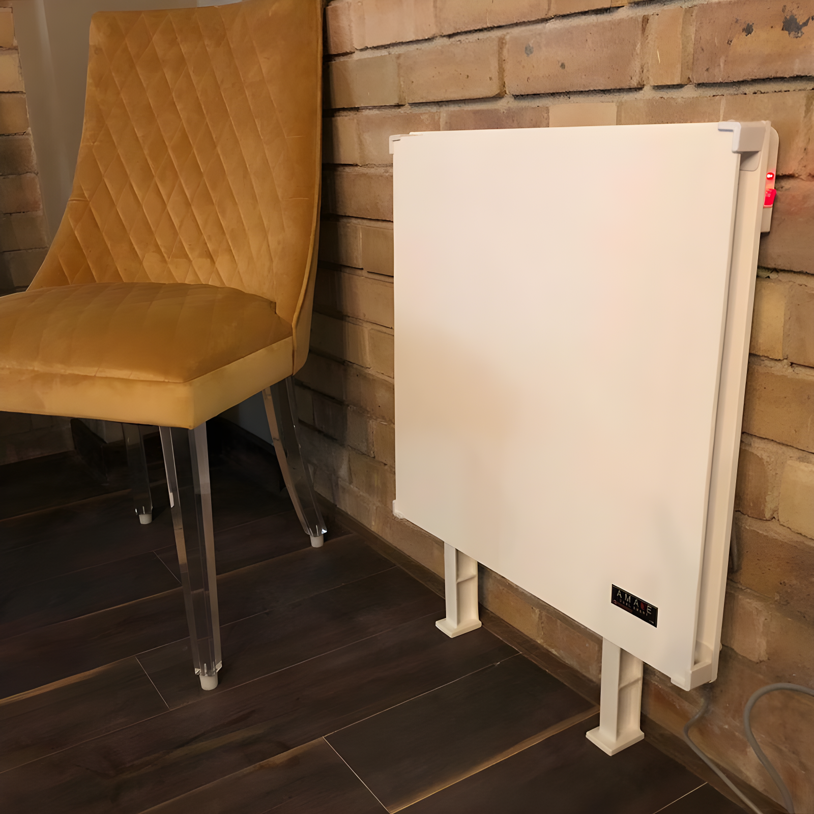 Ezymount White Wall Panel Heater Stand with Adhesive Spacers