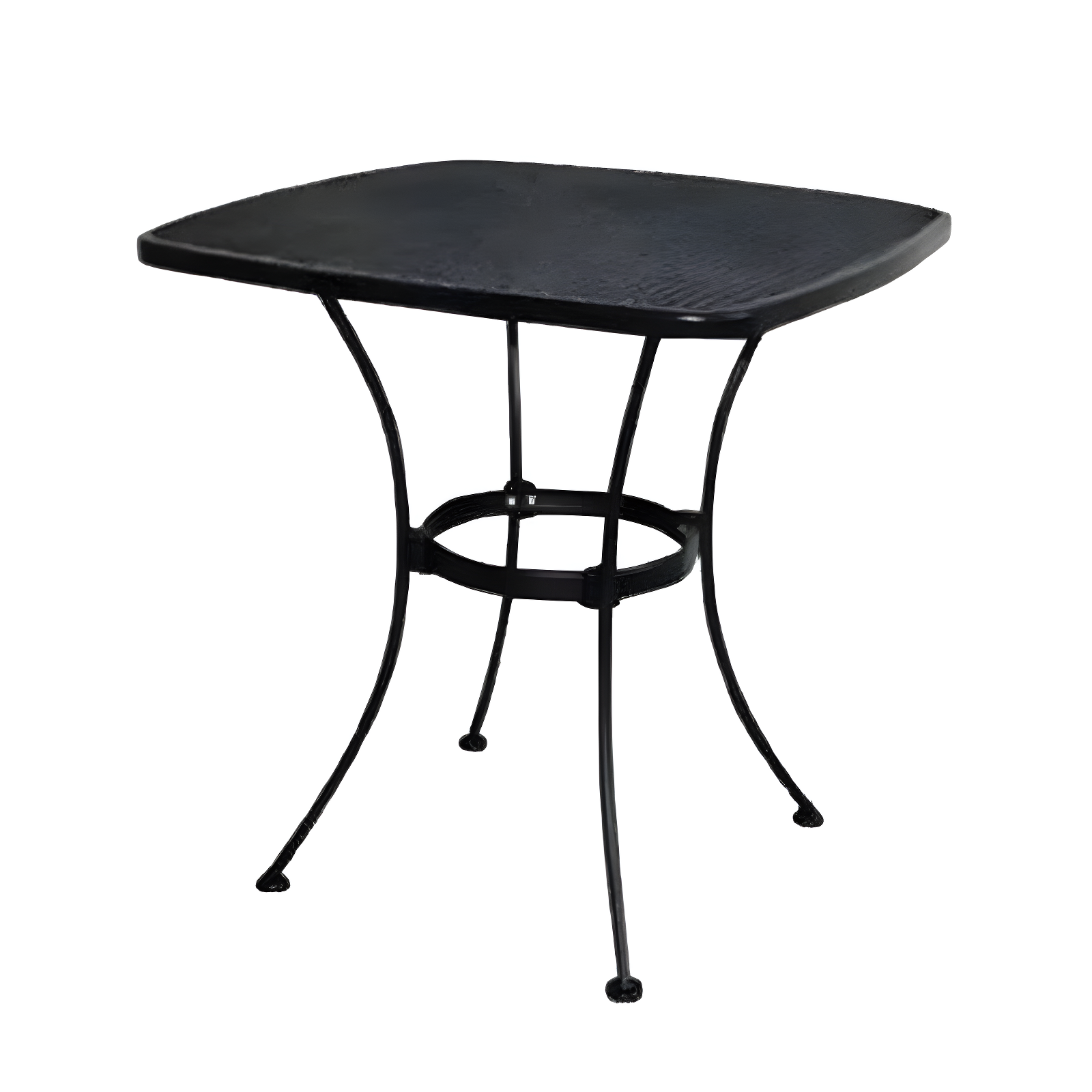 Uptown 28-Inch Black Steel Mesh Bistro Patio Dining Table