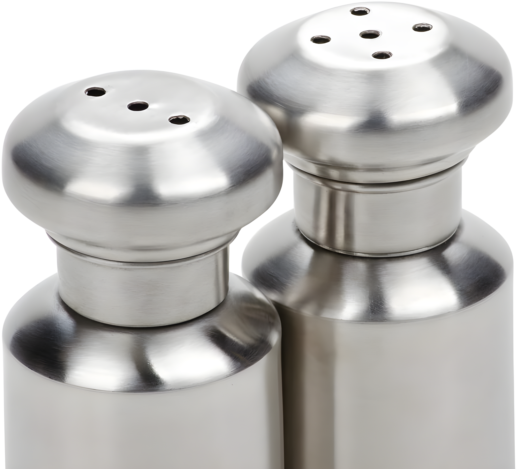 Satin Stainless Steel Salt and Pepper Shaker Set