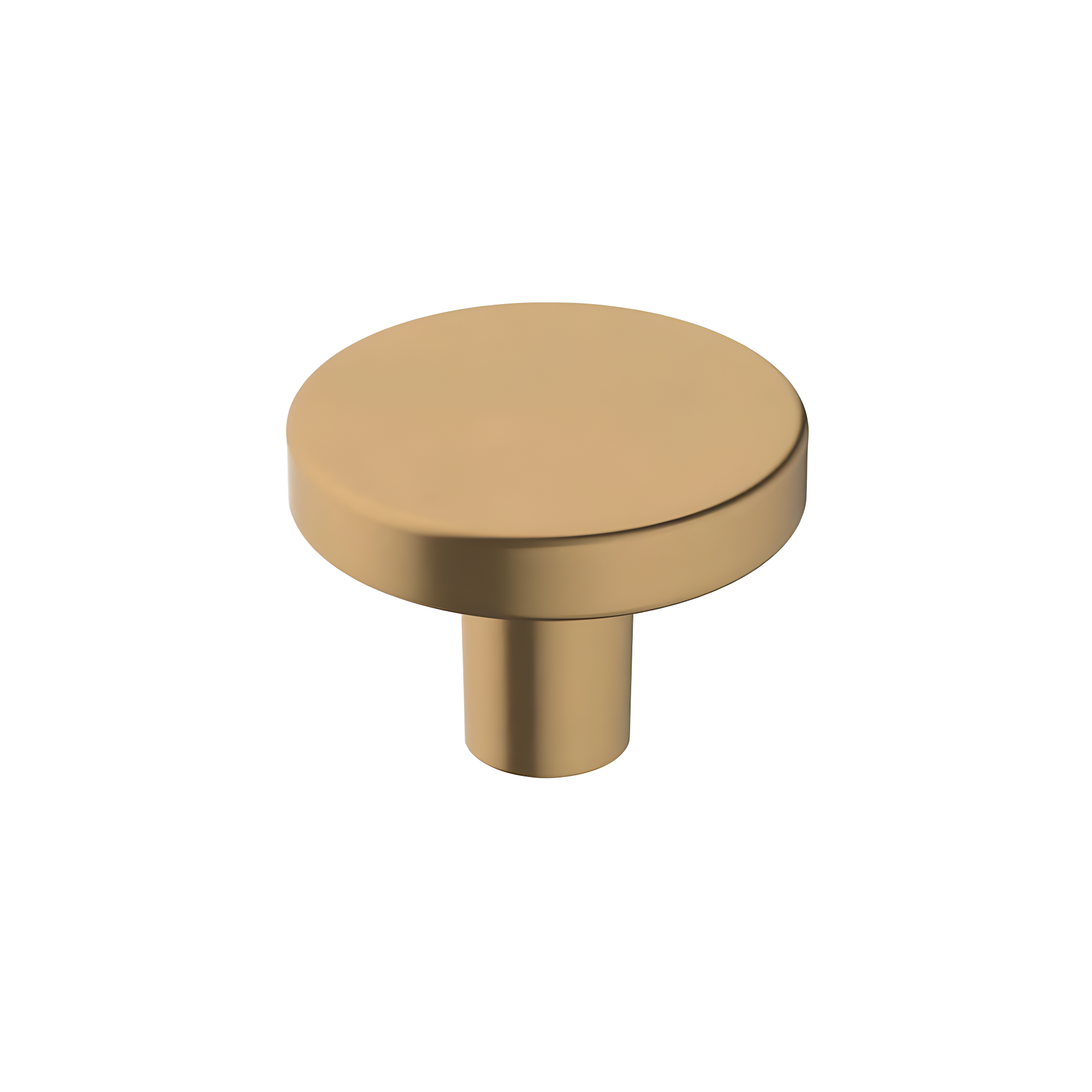 Champagne Bronze Round Modern Cabinet Knob with Mounting Hardware