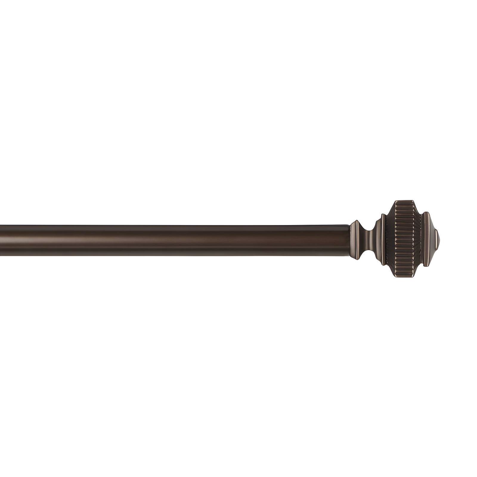 Oil Rubbed Bronze Adjustable Curtain Rod with Square Finials