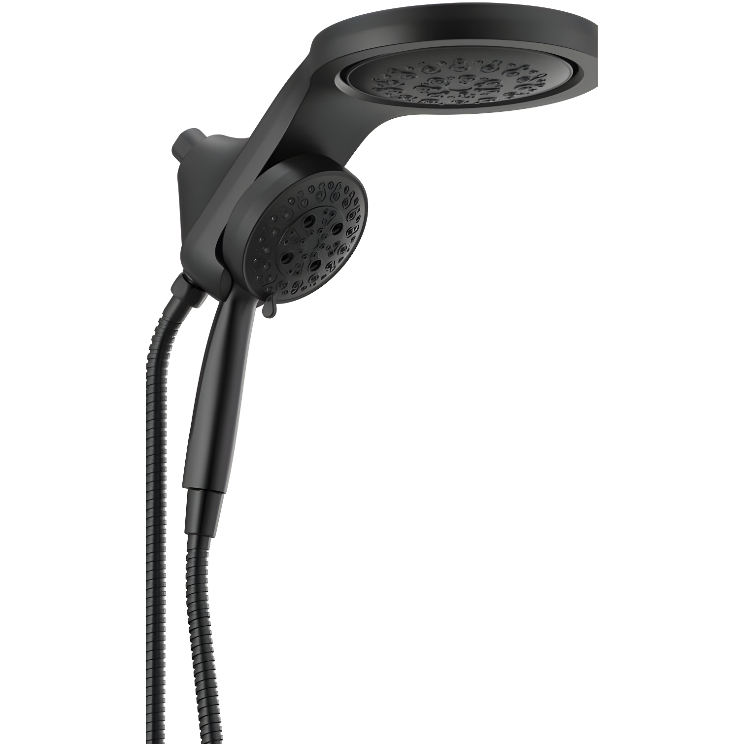 Matte Black Dual Shower Head with Handheld and Rain Function