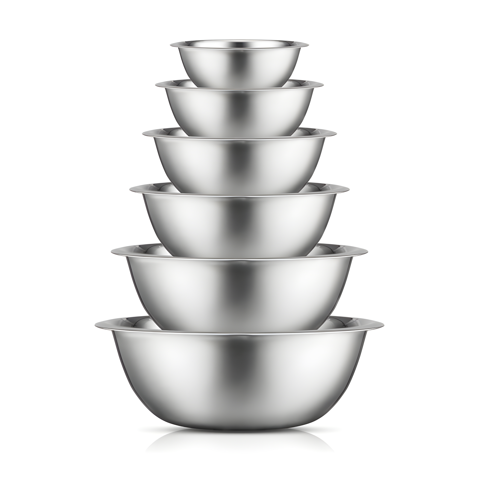 JoyJolt Stainless Steel Nesting Mixing Bowl Set of 6