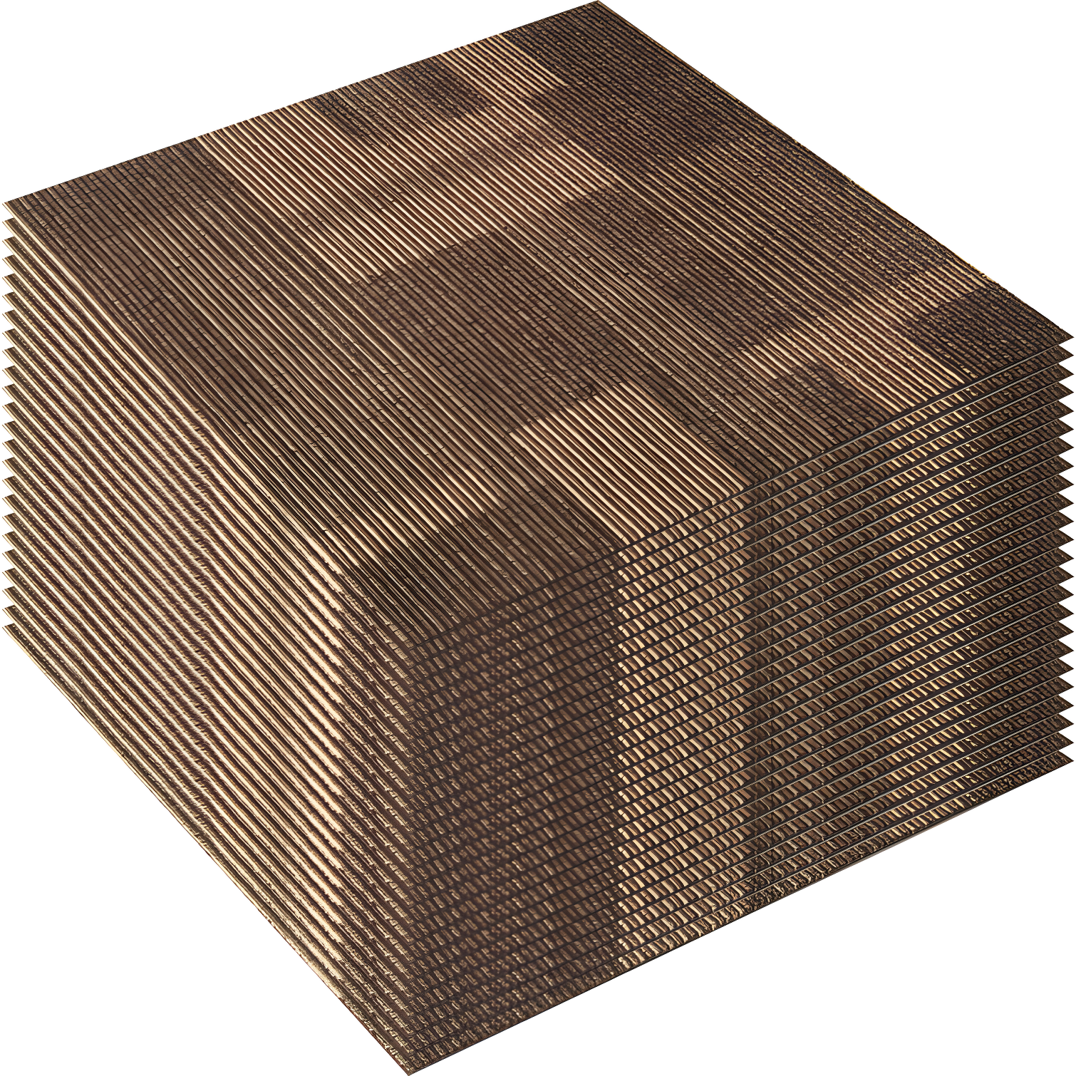 Brown 24'' x 24'' Polyester Carpet Tiles with Adhesive Stickers