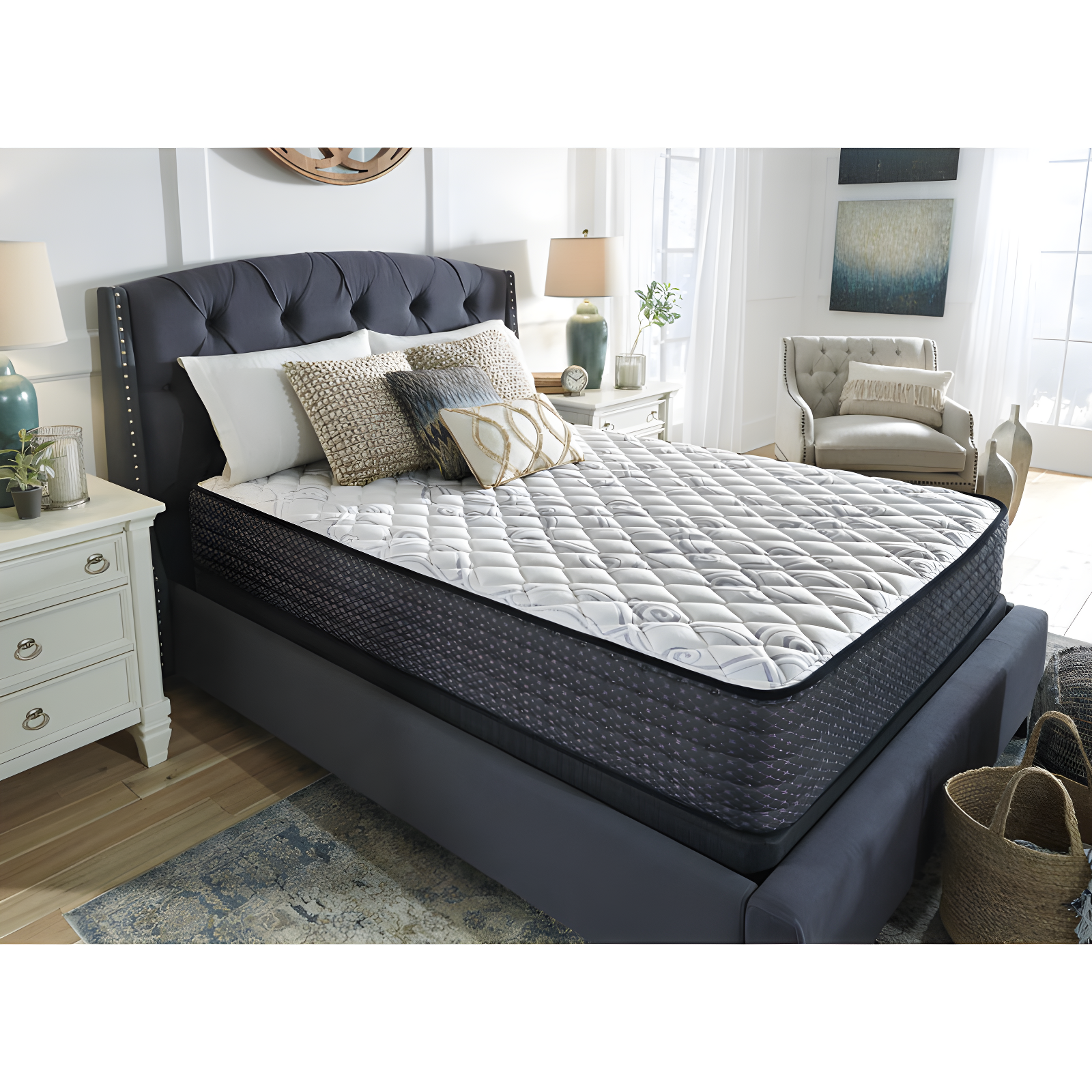 White 12" Twin Innerspring Hybrid Mattress