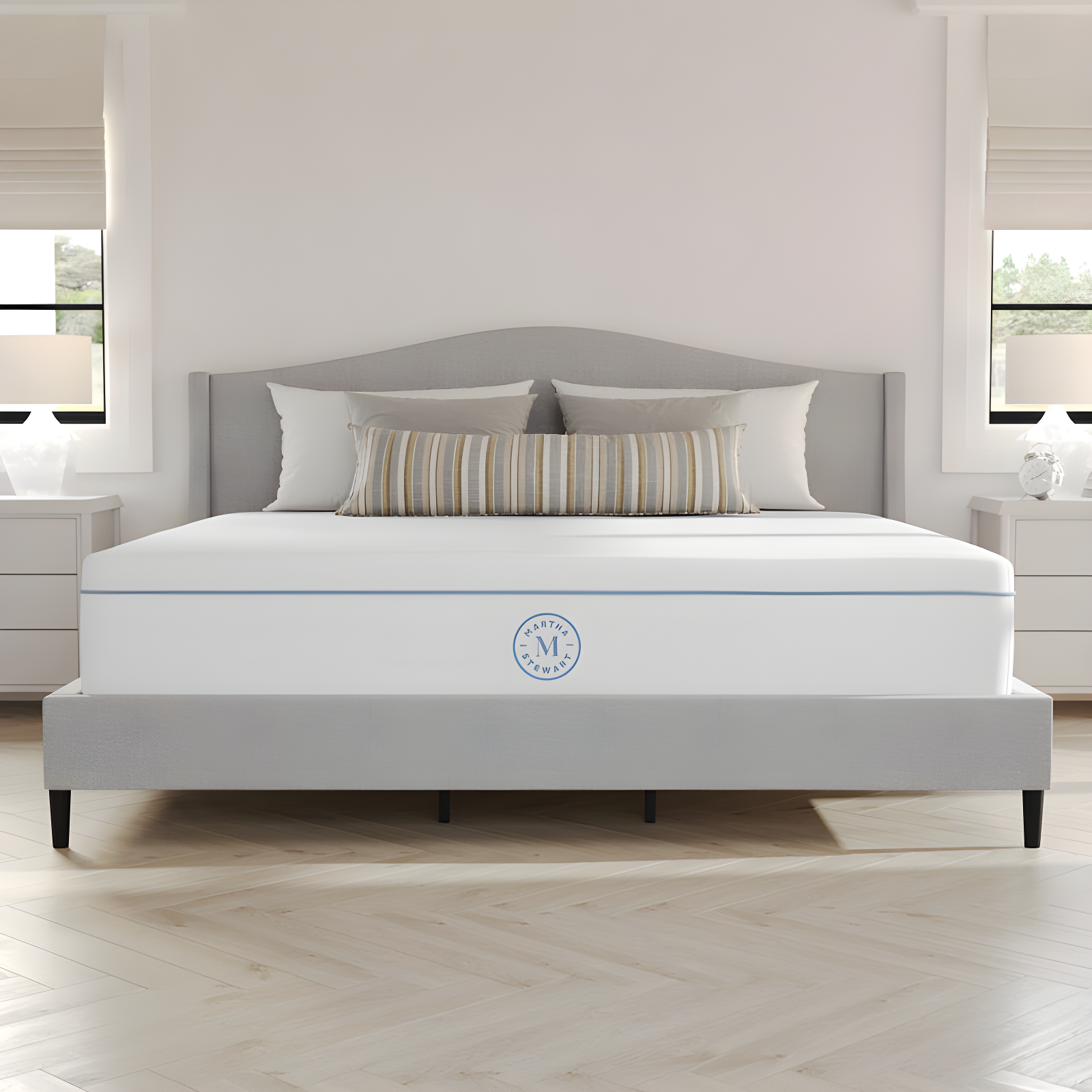 King 12" White Innerspring Gel Memory Foam Adjustable Bed