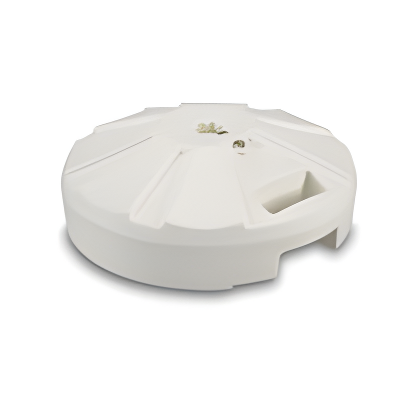 White Resin Umbrella Base with Stainless Steel Hardware