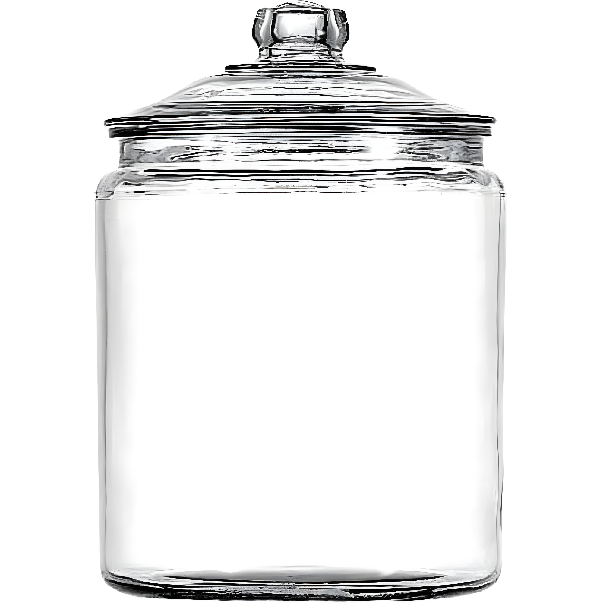 Clear Glass 2-Gallon Food Storage Jar with Lid