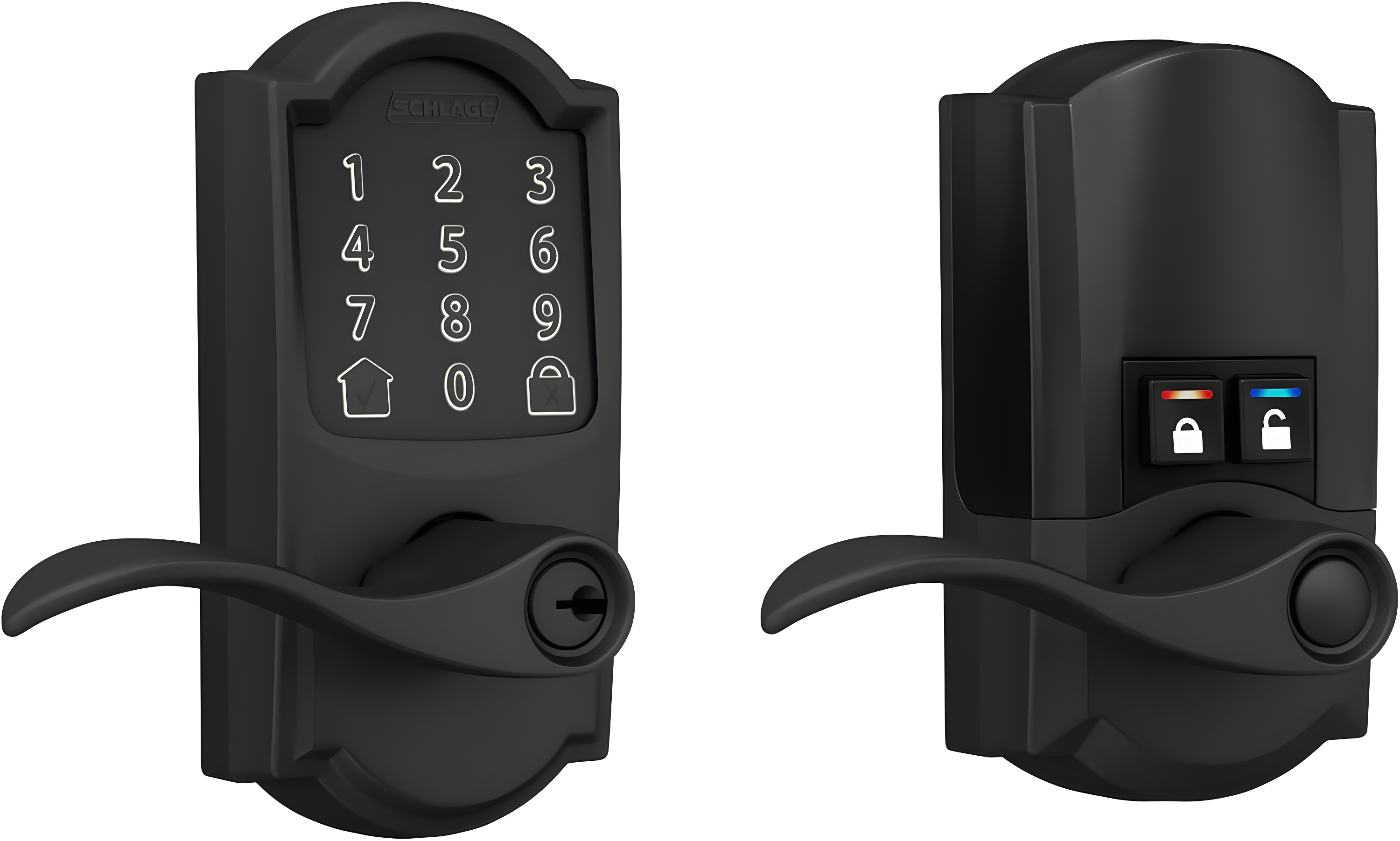 Matte Black WiFi Smart Door Lock with Keyless Entry