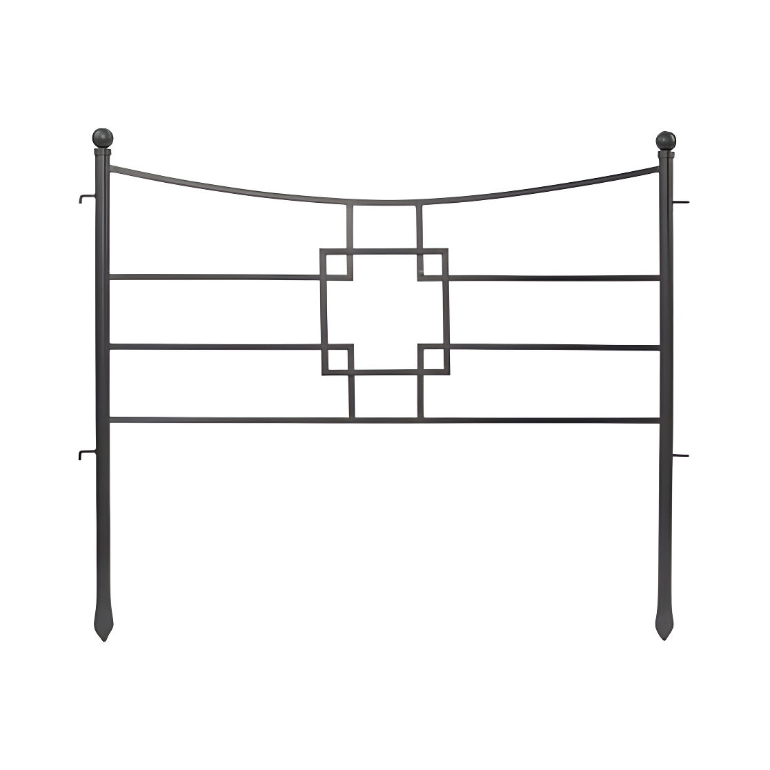 Graphite Wrought Iron Square Garden Fence Set of 4