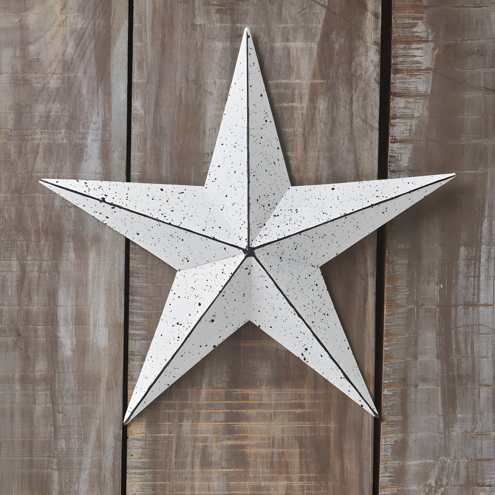 12" Matte White Patriotic Metal Star Wall Decor