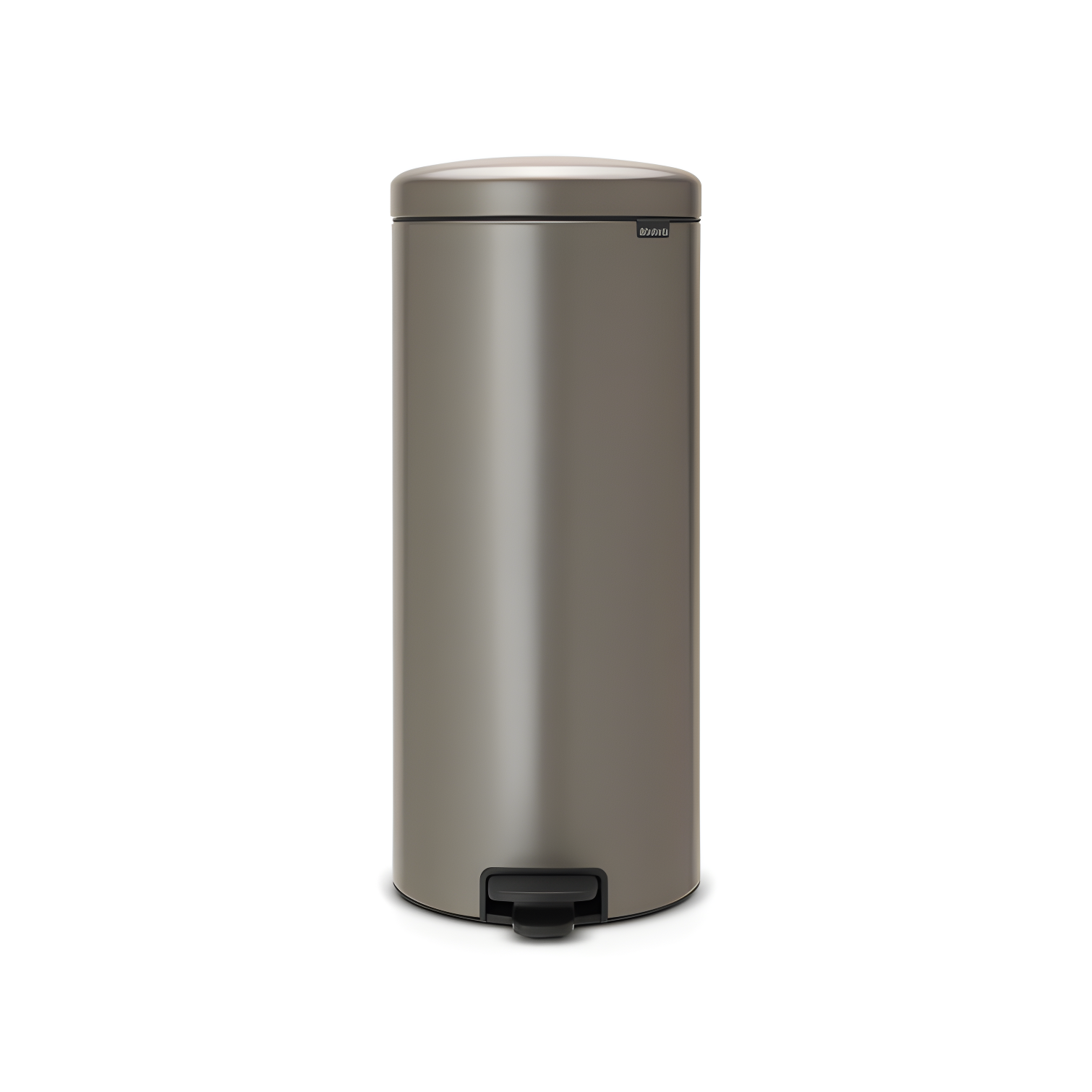 Brabantia Platinum 8 Gallon Plastic Pedal Trash Can