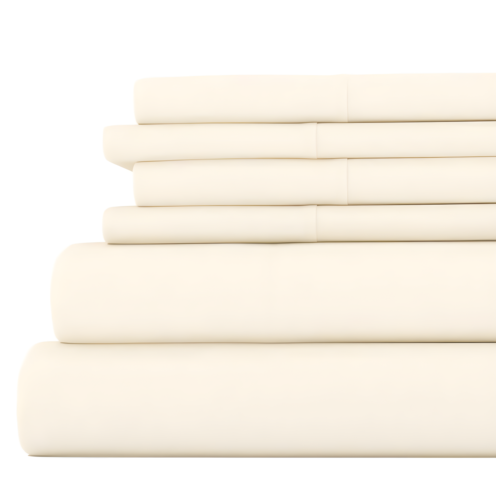 Ivory Twin Deep Pocket Microfiber Bed Sheet Set