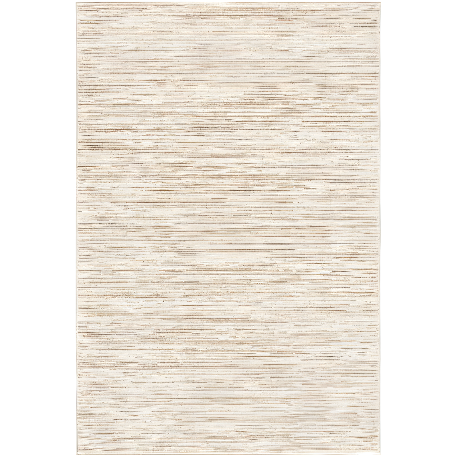 Elegant Cream 4' x 6' Hand-Knotted Square Synthetic Area Rug