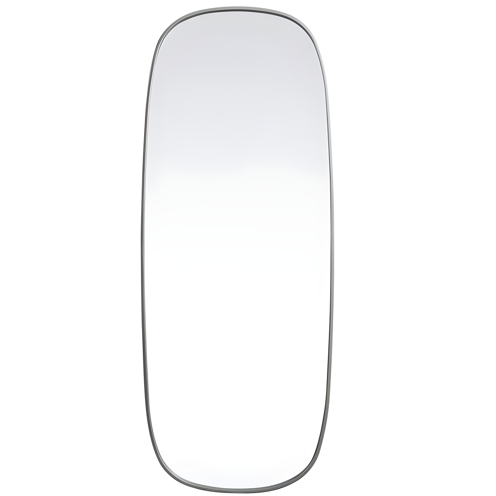 Silver Rectangular Full Length Wood Bathroom Mirror