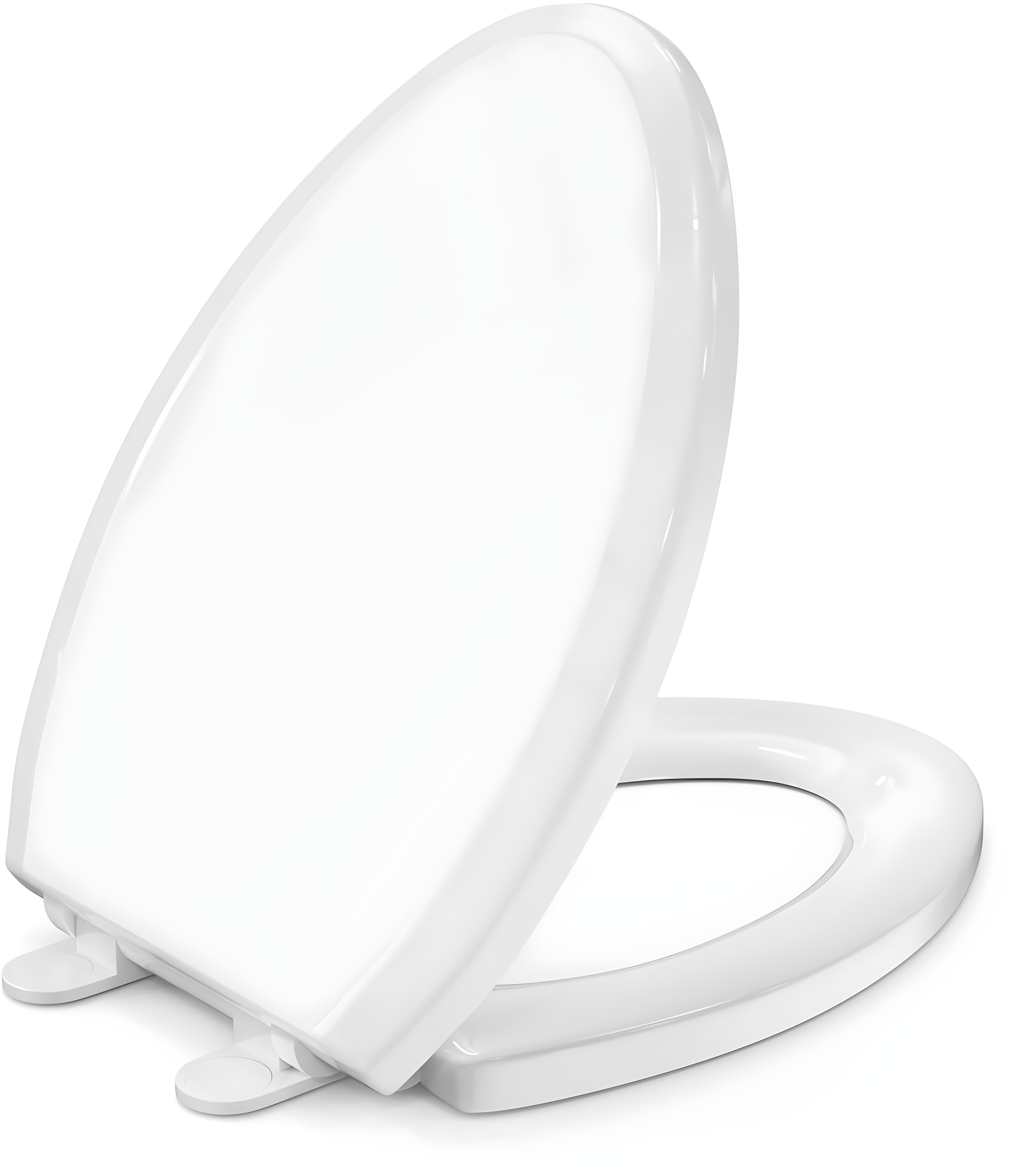 White Elongated Soft Close Plastic Toilet Seat