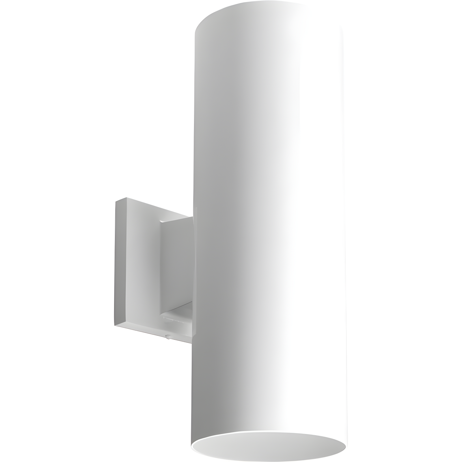 White Aluminum Dimmable Cylinder Outdoor Wall Light