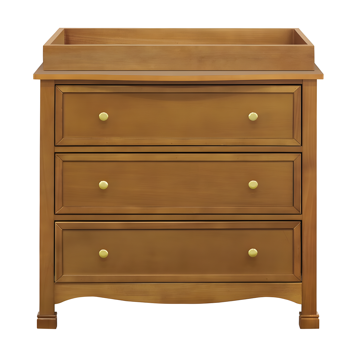 Kalani Chestnut 3-Drawer Nursery Dresser with Curved Details