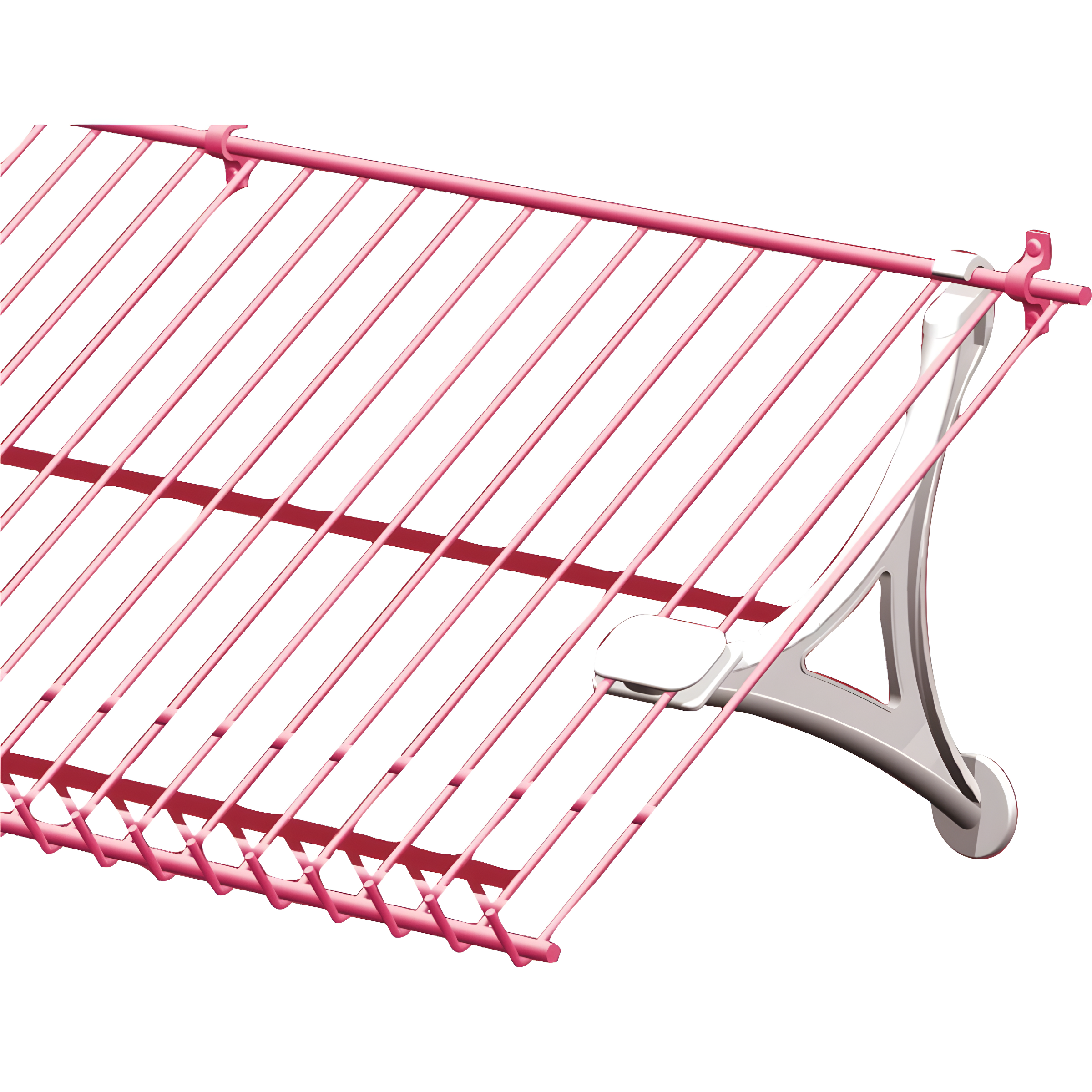 White Plastic Wire Shelf Shoe Support Bracket