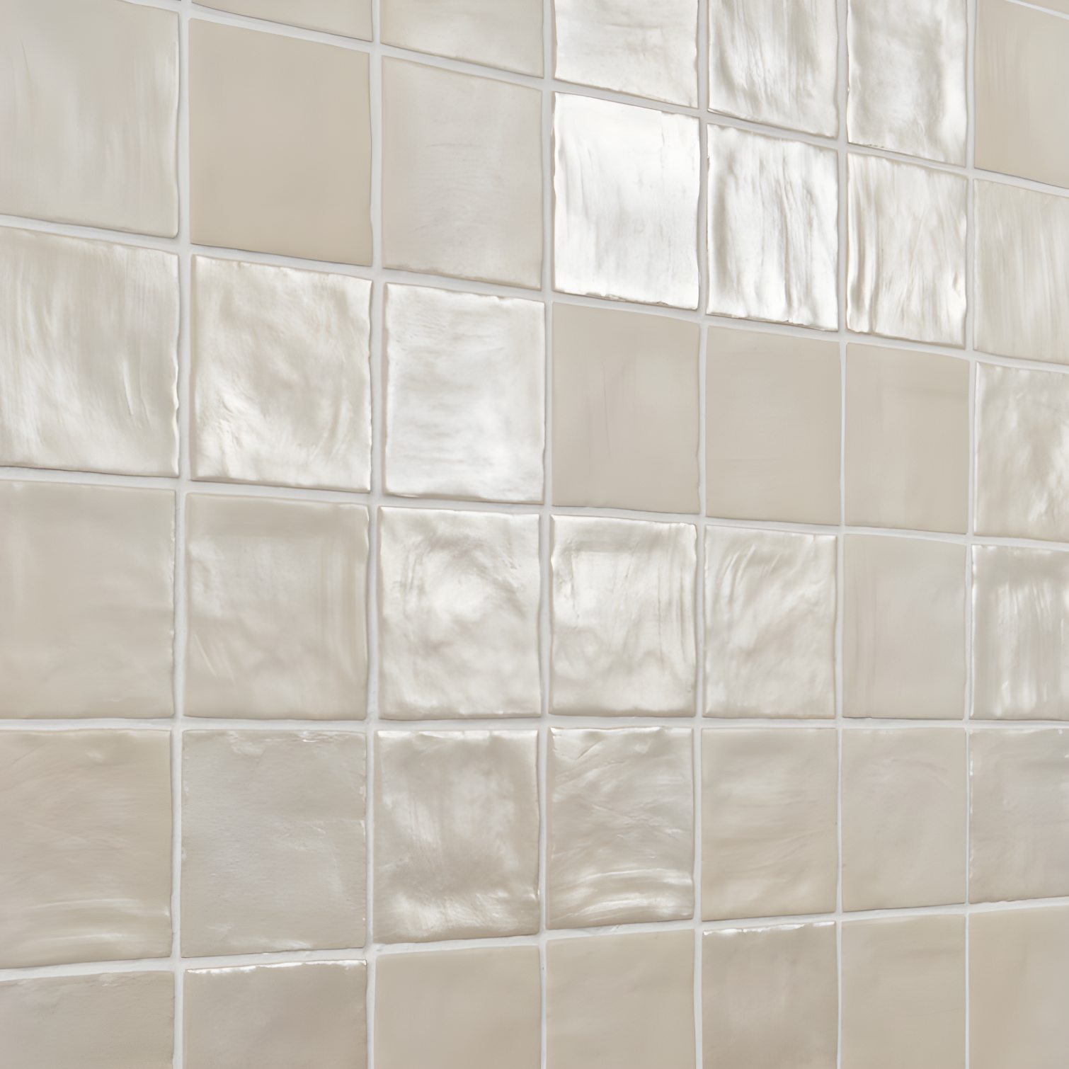 Nassau 4" x 4" Cream Satin Finish Square Wall Tile