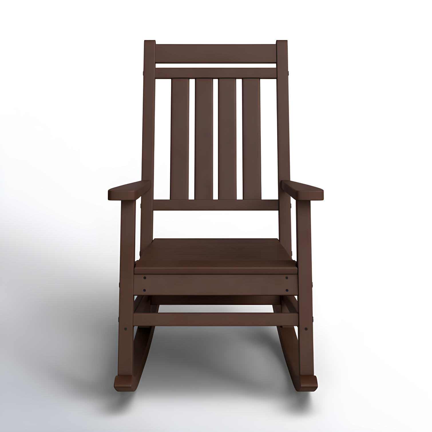 Plantation Mahogany POLYWOOD Rocking Chair with Arms