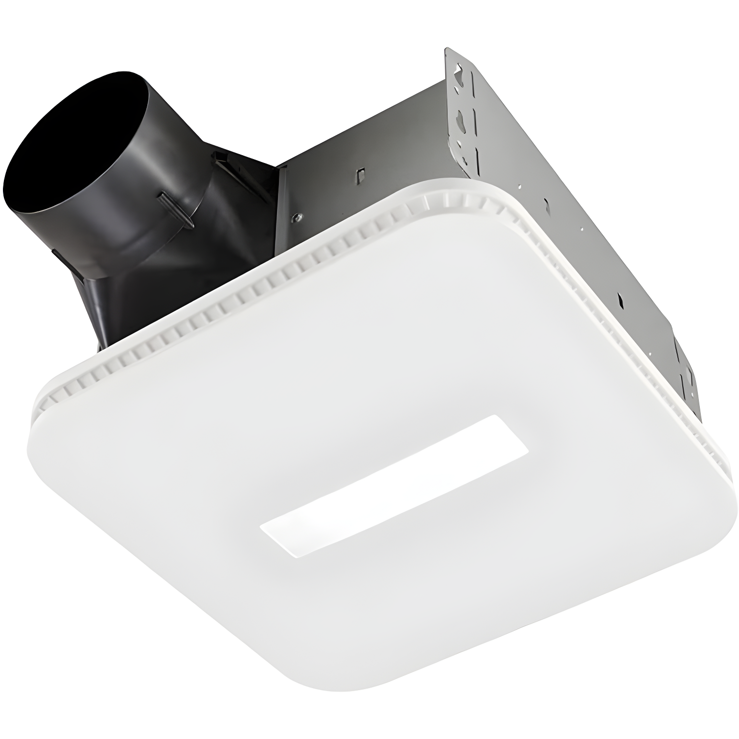 White LED Ceiling Mount Bathroom Exhaust Fan with Clean Cover