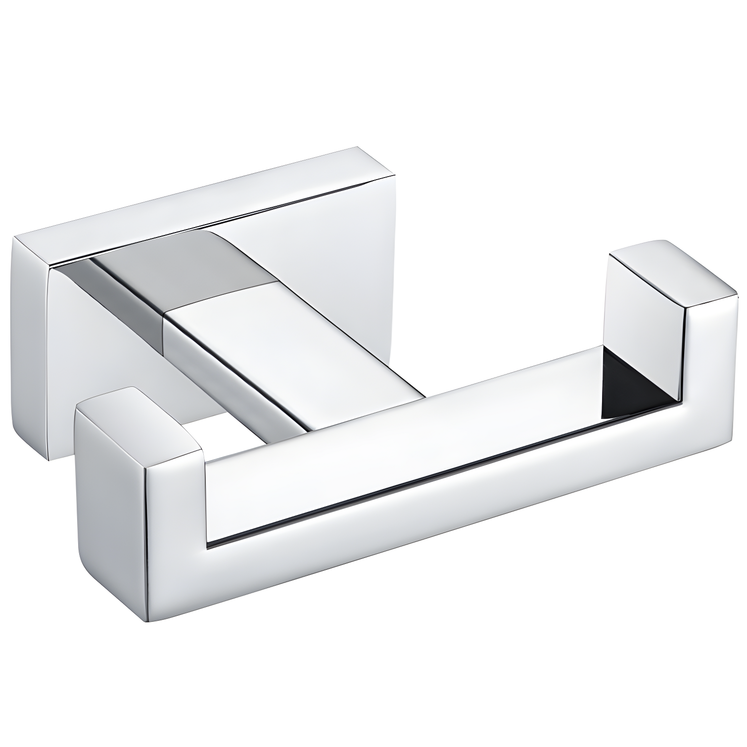 Polished Chrome Wall Mounted Double Towel Hook