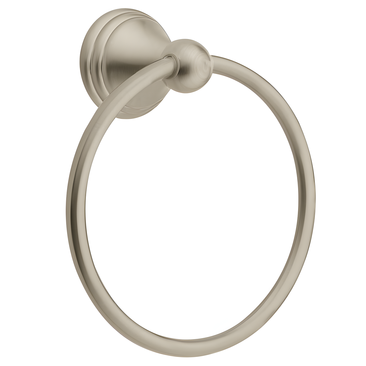 Brushed Nickel Modern Wall Mounted Towel Ring