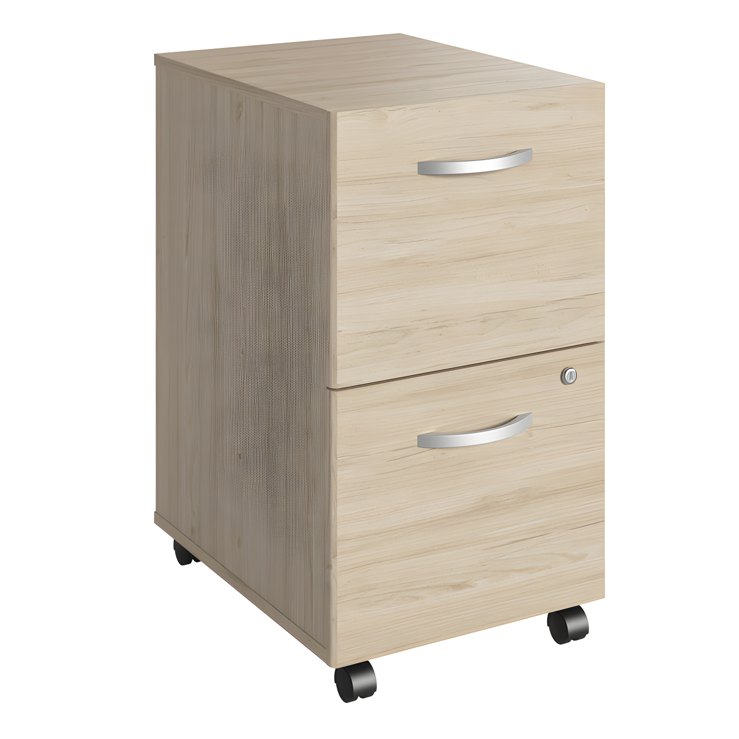 Natural Elm 2-Drawer Lockable Mobile File Cabinet