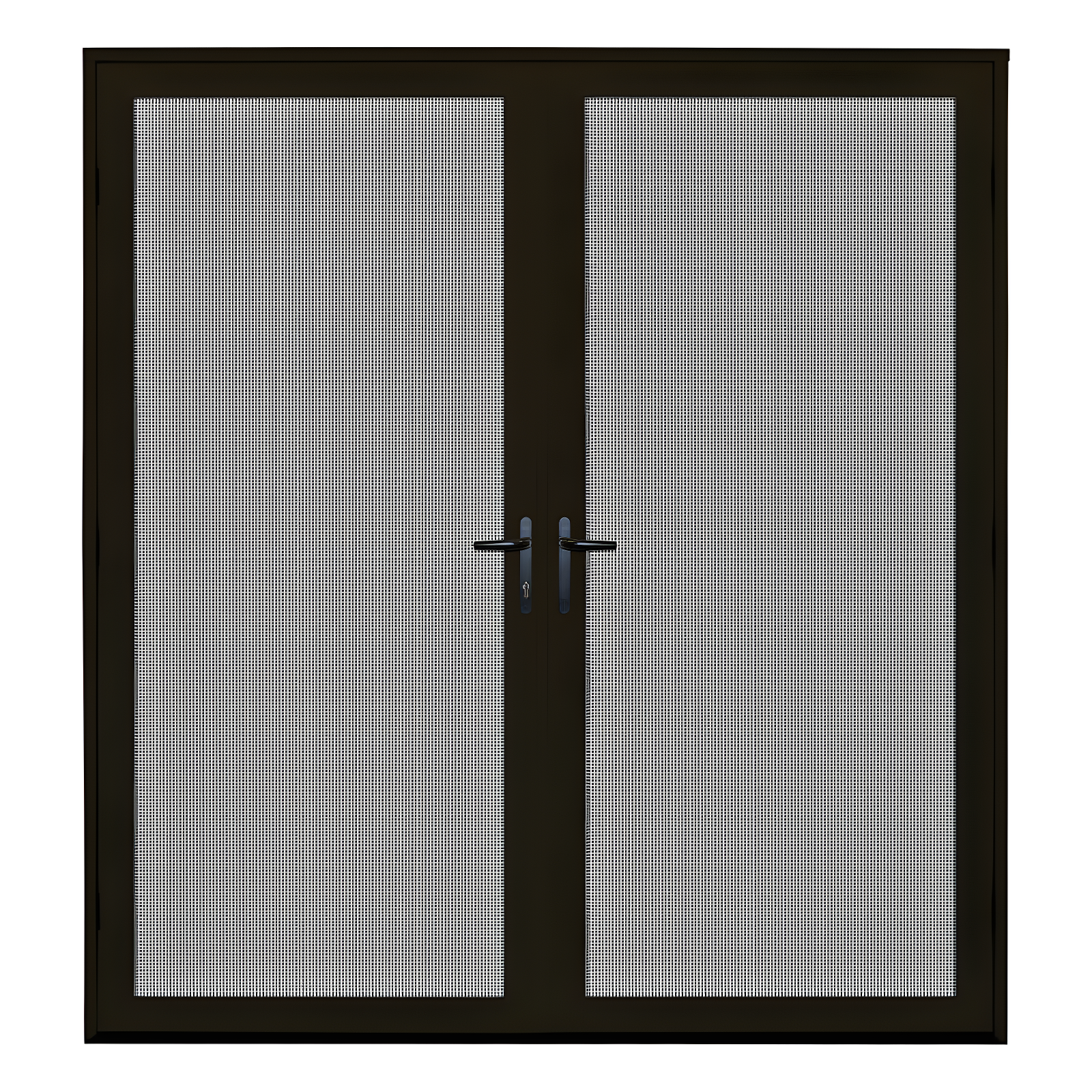 64x80 Bronze Surface Mount Security Screen Door with Meshtec Screen