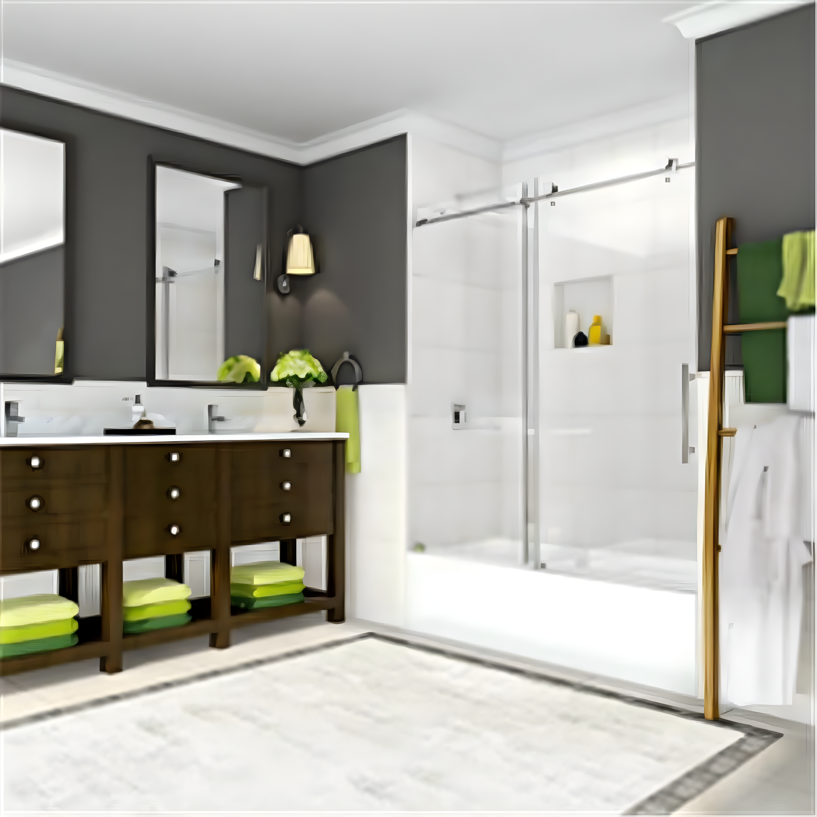 Chrome Frameless Sliding Tub Door with Clear Tempered Glass