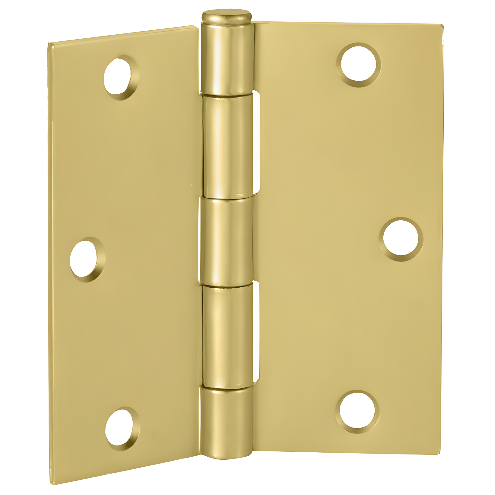 Satin Brass 3.5-inch Steel Door Hinges Set of 10