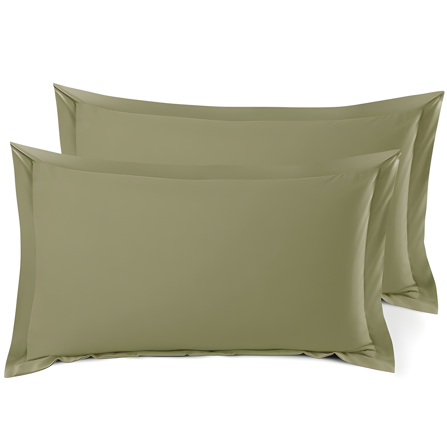 Sage Green Cotton Hypoallergenic Standard Pillow Shams