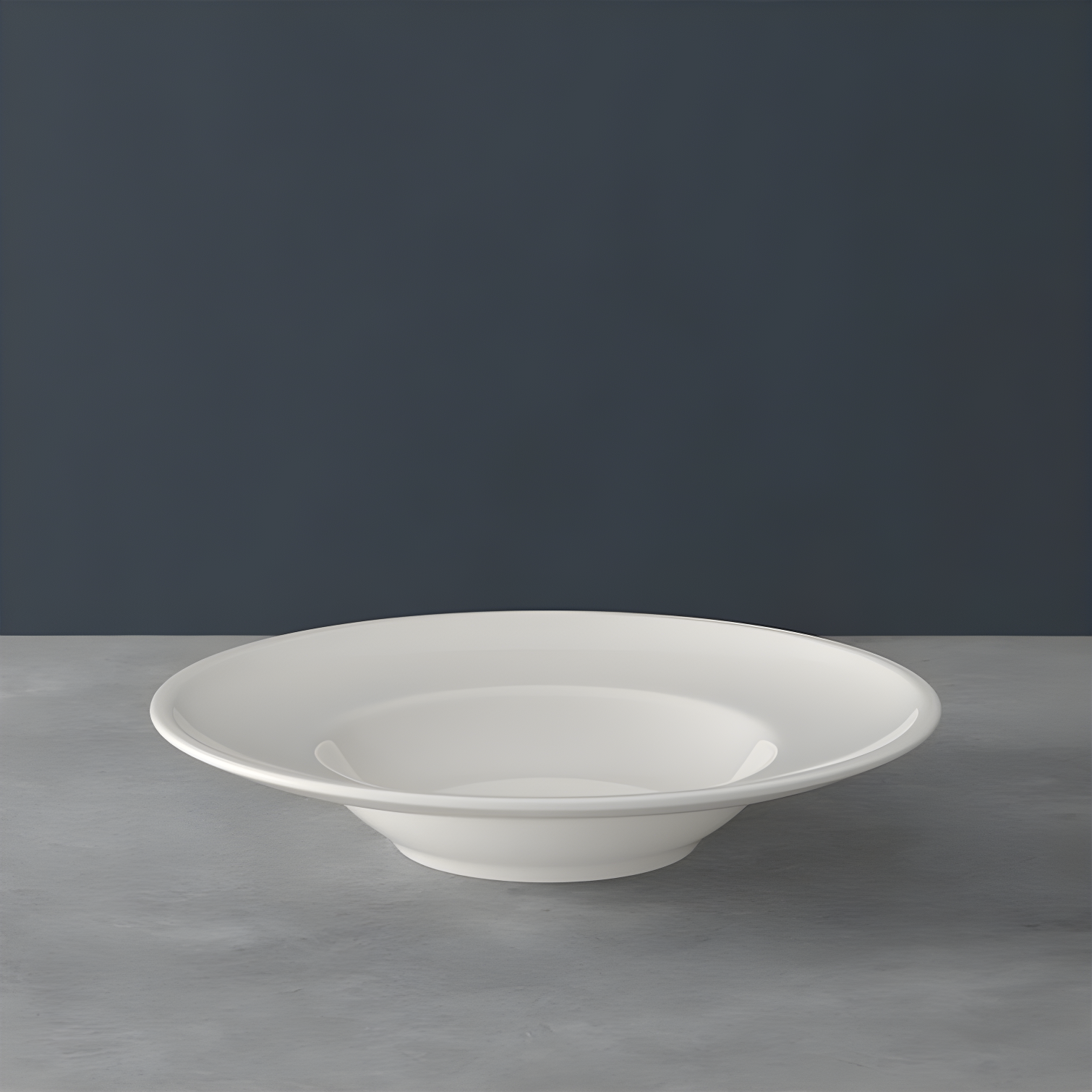 White Porcelain Round Microwave-Safe Soup Bowl