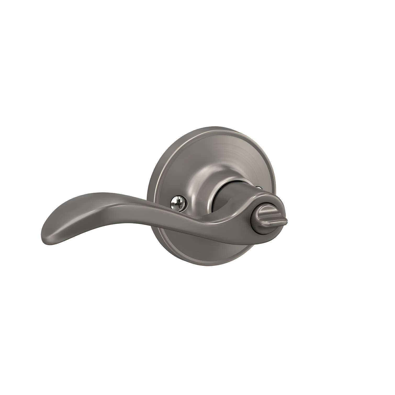 Seville Satin Nickel Bed and Bath Privacy Lever