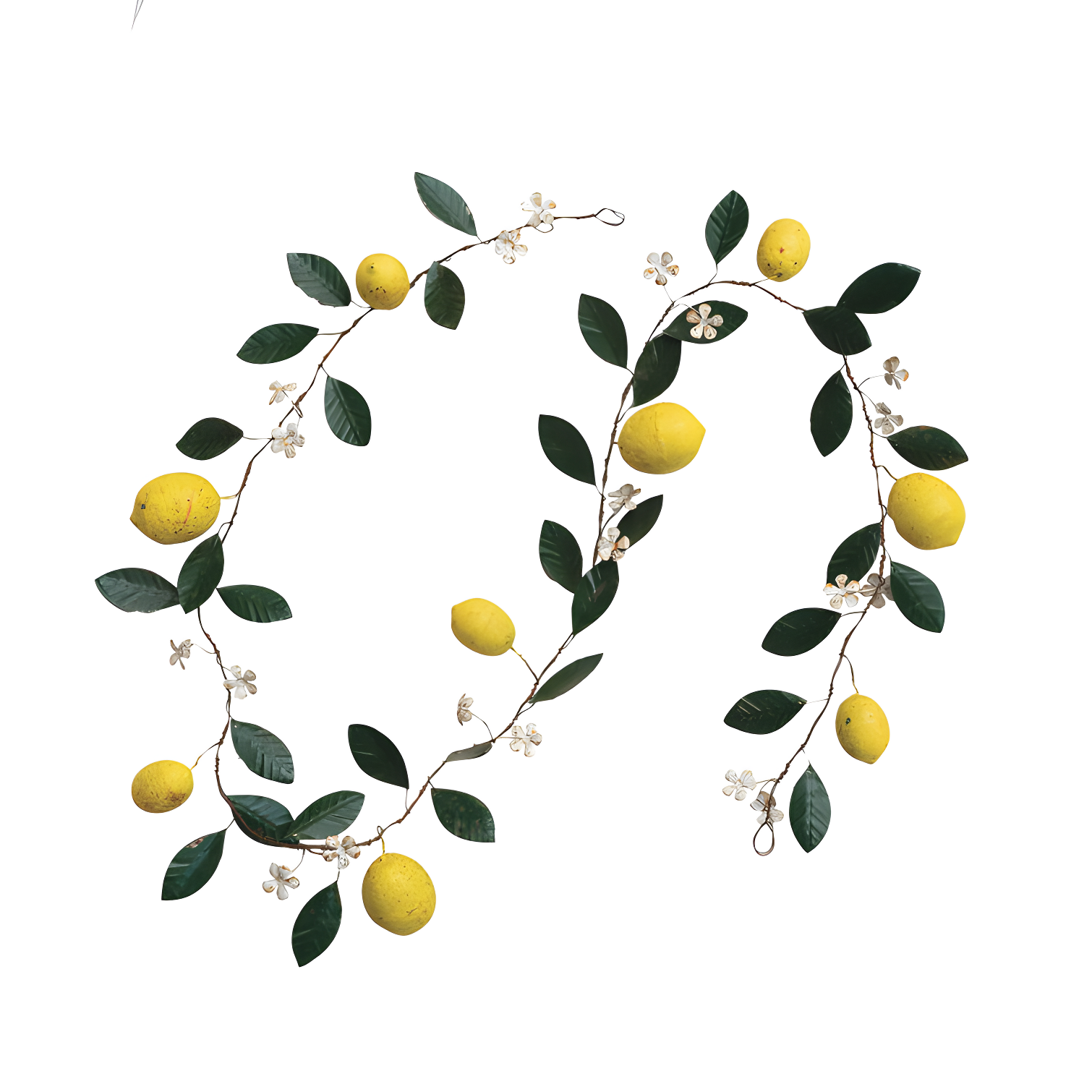 Multicolor Metal Garland with Lemons and Leaves, 72 Inches