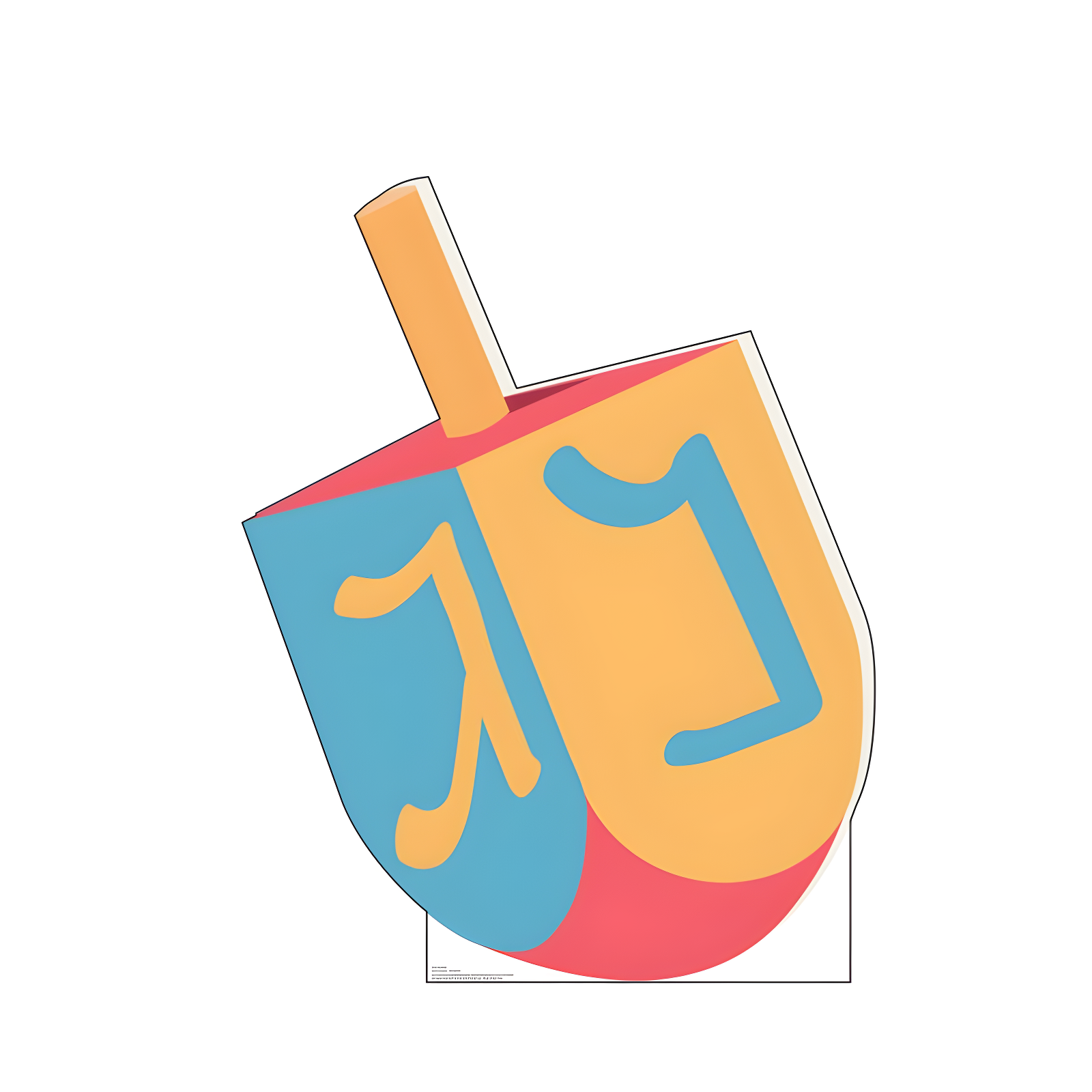 48'' Multicolor Cardboard Dreidel Standup