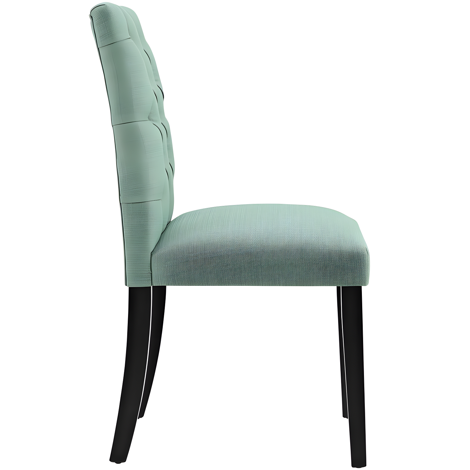 Laguna Elegance Curvy Form Upholstered Dining Chair with Wood Legs